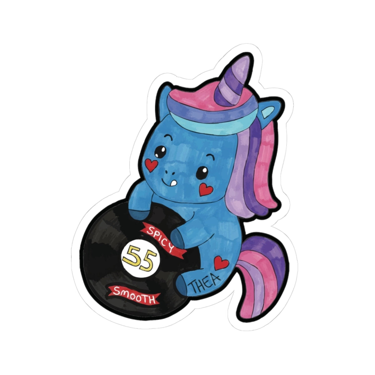 Sparkles the Unicorn Sticker, Williams F1 Team Kiss Cut, Carlos Sainz 55, Smooth Operator, Formula 1, Laptop Decal, Fan Gift Idea