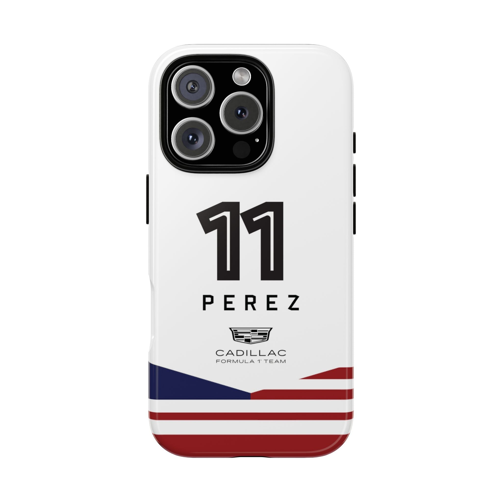 Sergio Perez 11 Cadillac F1 Team Phone Case, Checo Cadillac Formula 1 Team, Formula One Tough Phone Case, iPhone, Google Pixel, Samsung