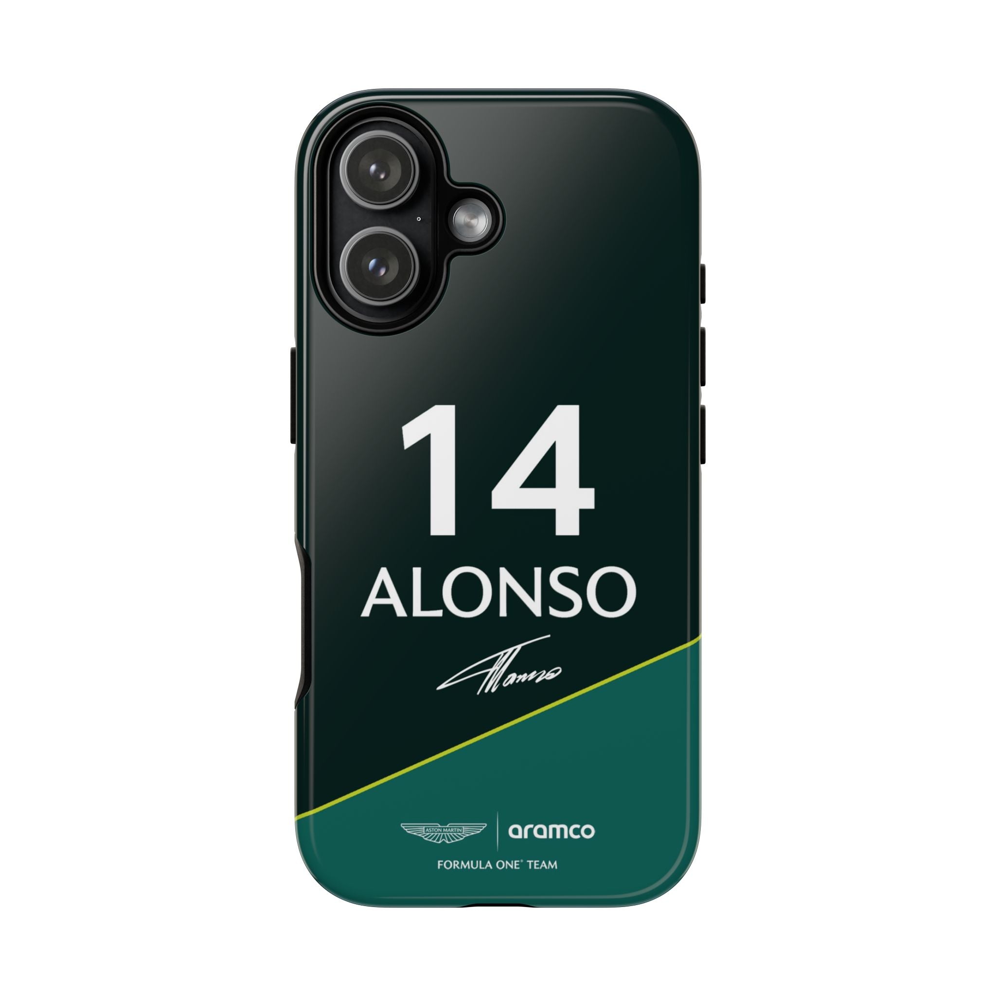 Fernando Alonso 14 Aston Martin F1 Phone Case, Aston Martin 2025 Formula One, Tough Phone Case, iPhone Case, Google Pixel Case, Samsung Case