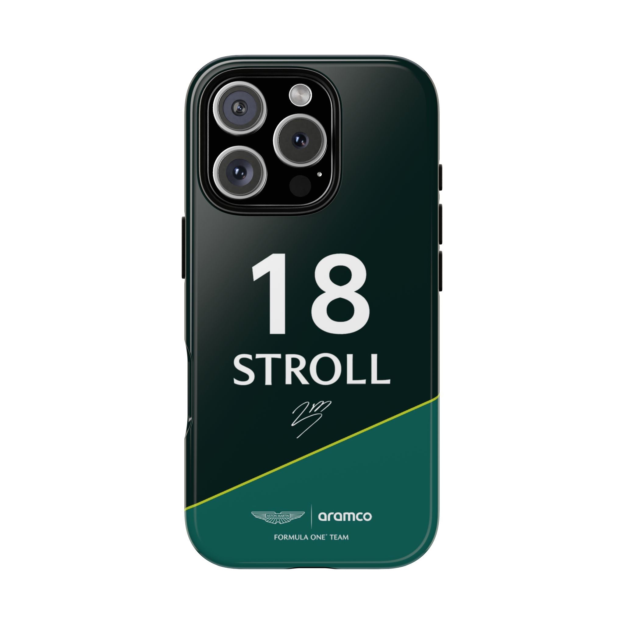 Lance Stroll 18 Aston Martin F1 Phone Case, Aston Martin 2025 Formula One, Tough Phone Case, iPhone Case, Google Pixel Case, Samsung Case