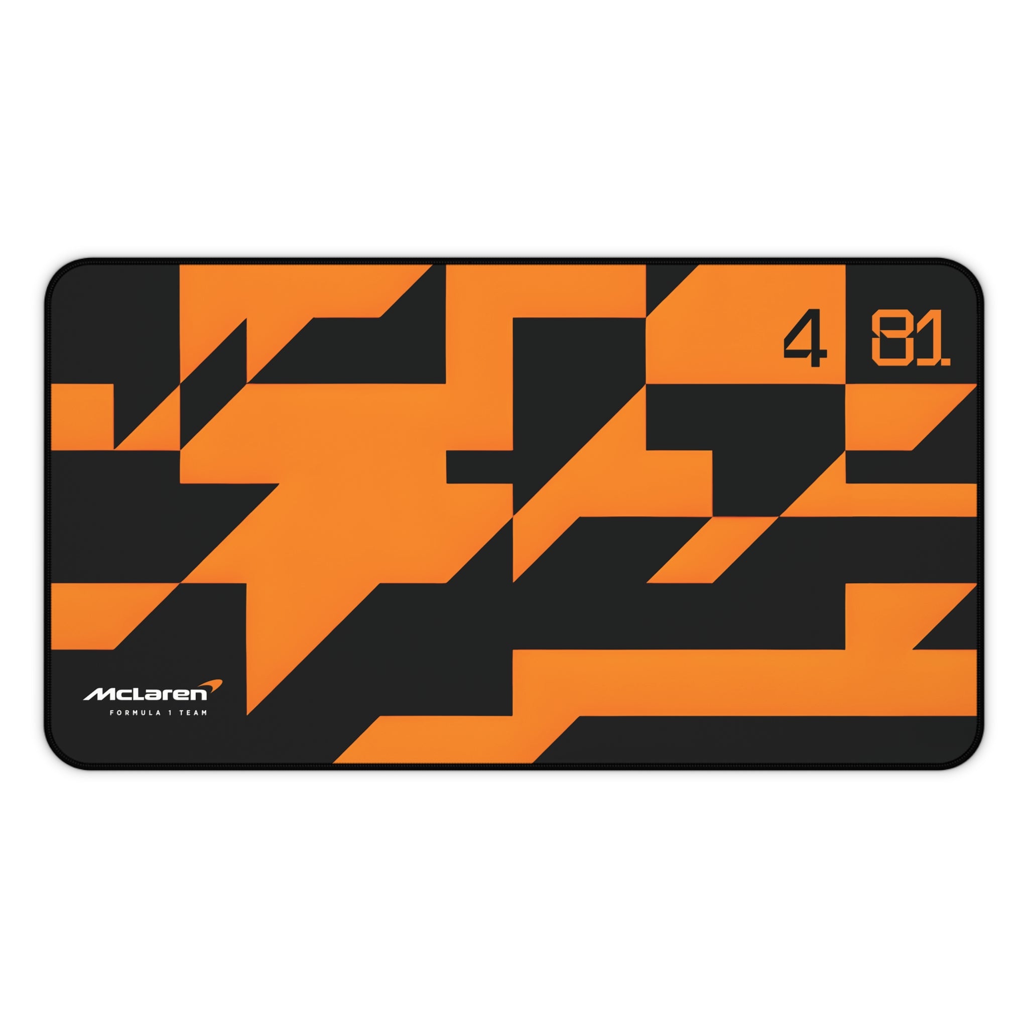 McLaren Formula 1 Team Desk Mat, Papaya Orange Black Camo, Oscar Piastri 81, Lando Norris 4, Racing Gift, Gaming Mouse Pad, F1 Office Decor