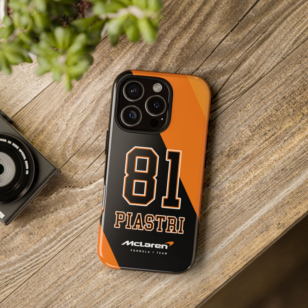 McLaren F1 Oscar Piastri 81 Tough Phone Case, McLaren Formula 1 Team, 2025 McLaren Phone Case, iPhone Case, Google Pixel Case, Samsung Case