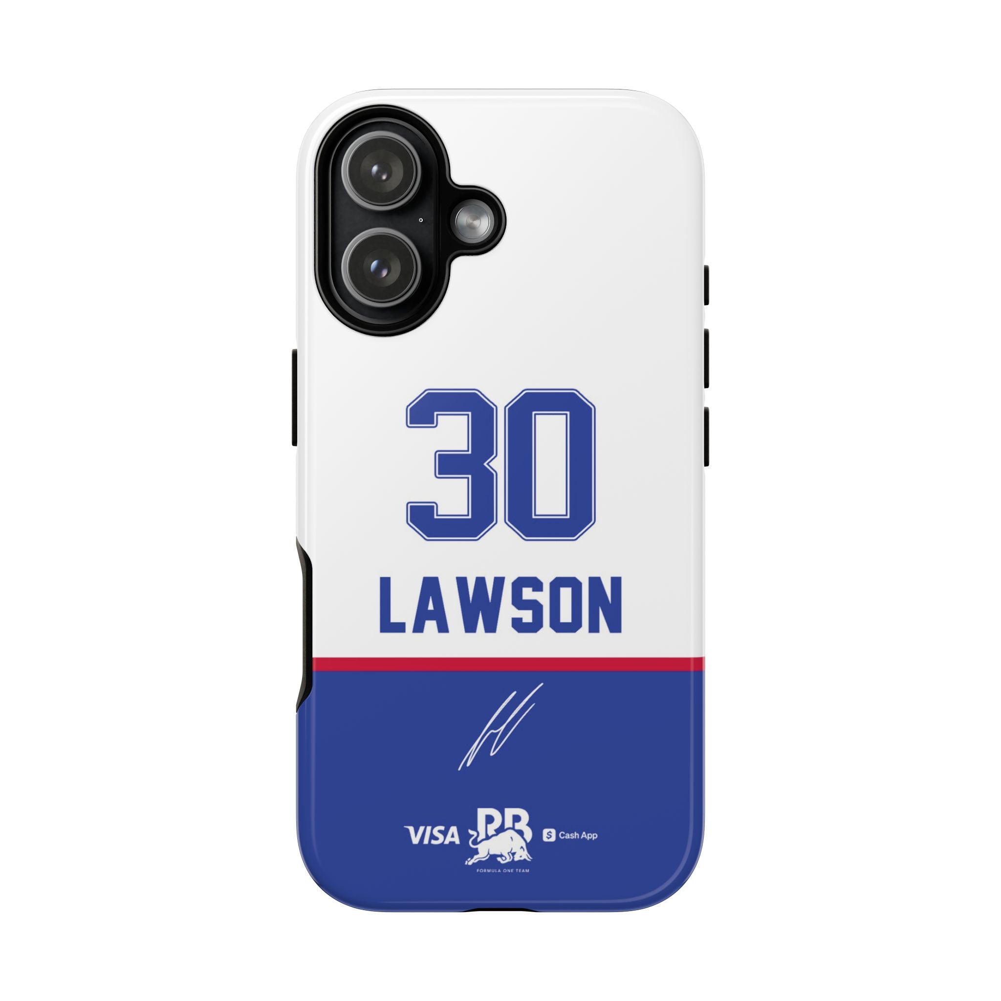 Liam Lawson 30 Visa Cash App RB F1 Phone Case, Racing Bulls 2025 Formula One, Tough Phone Case, iPhone Case, Google Pixel Case, Samsung Case