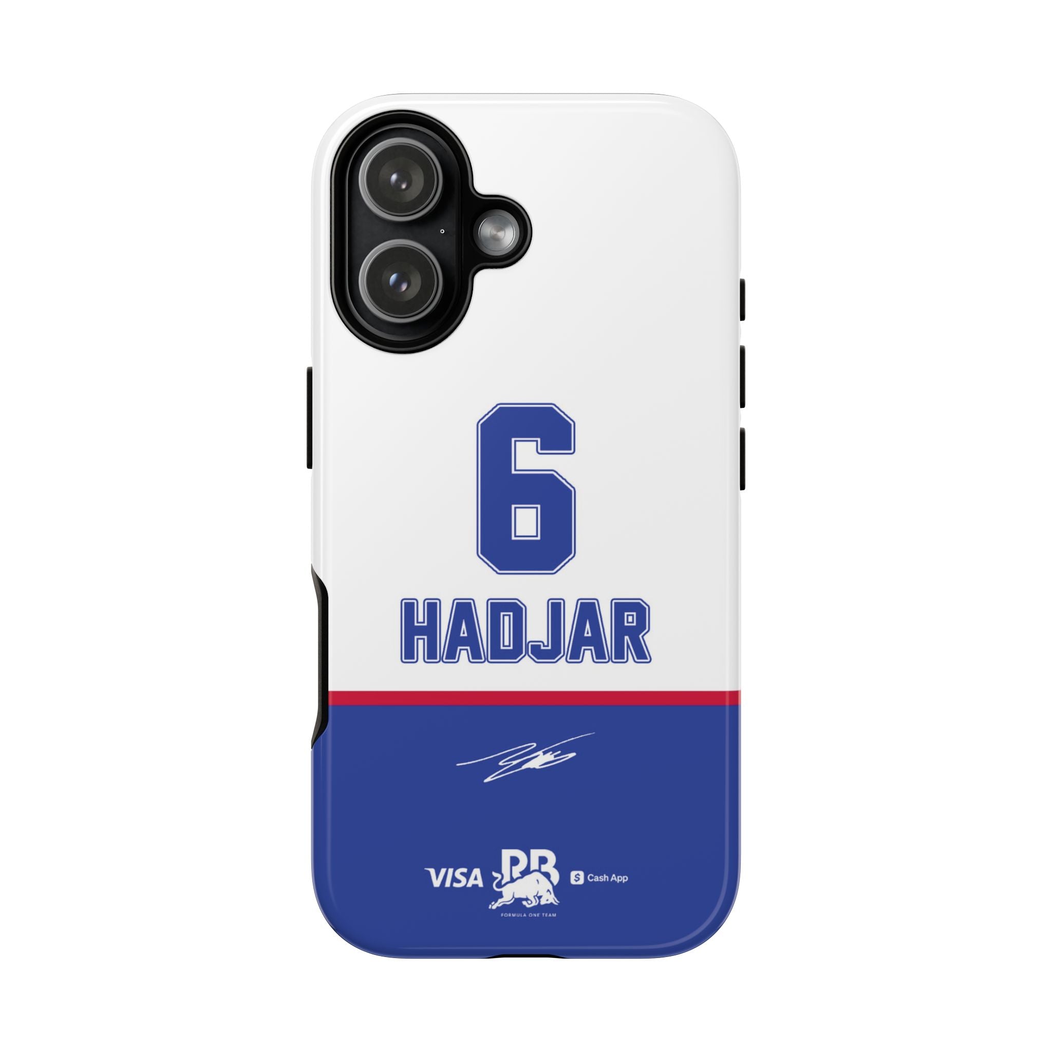 Isack Hadjar 6 Racing Bulls F1 Phone Case, VCARB 2025 Formula One, Tough Phone Case, iPhone Case, Google Pixel Case, Samsung Case