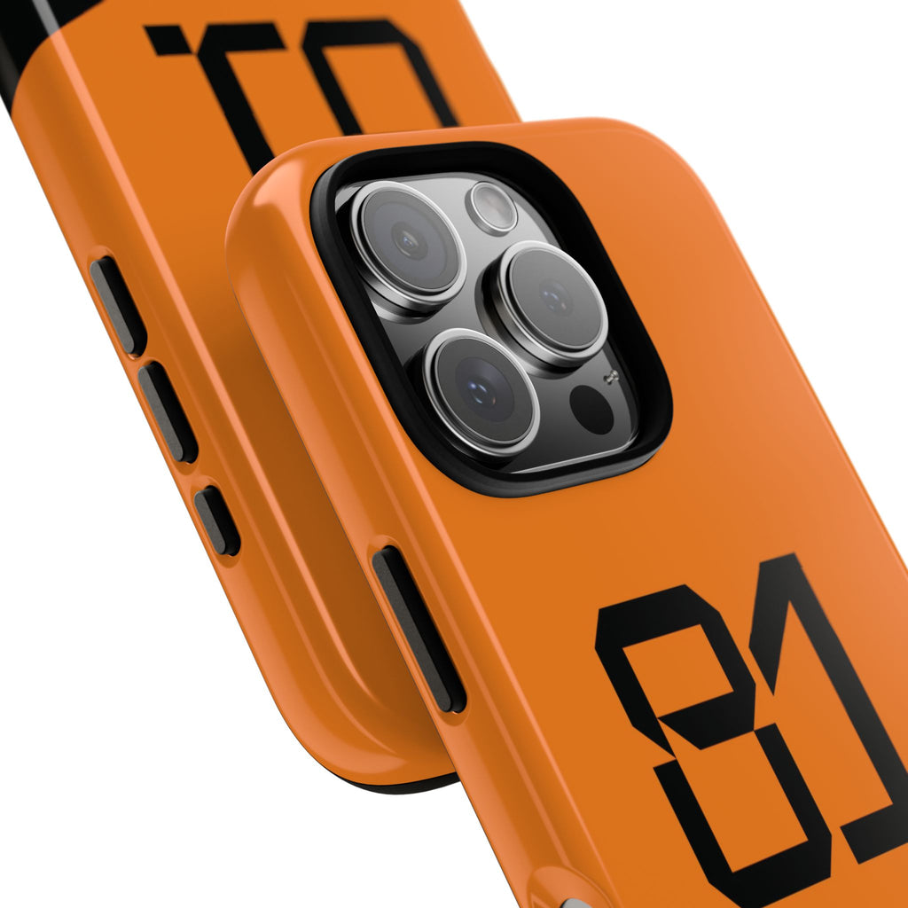 Oscar Piastri 81 McLaren F1 Tough Phone Case, McLaren Formula 1 Team, 2025 McLaren Phone Case, iPhone Case, Google Pixel Case, Samsung Case