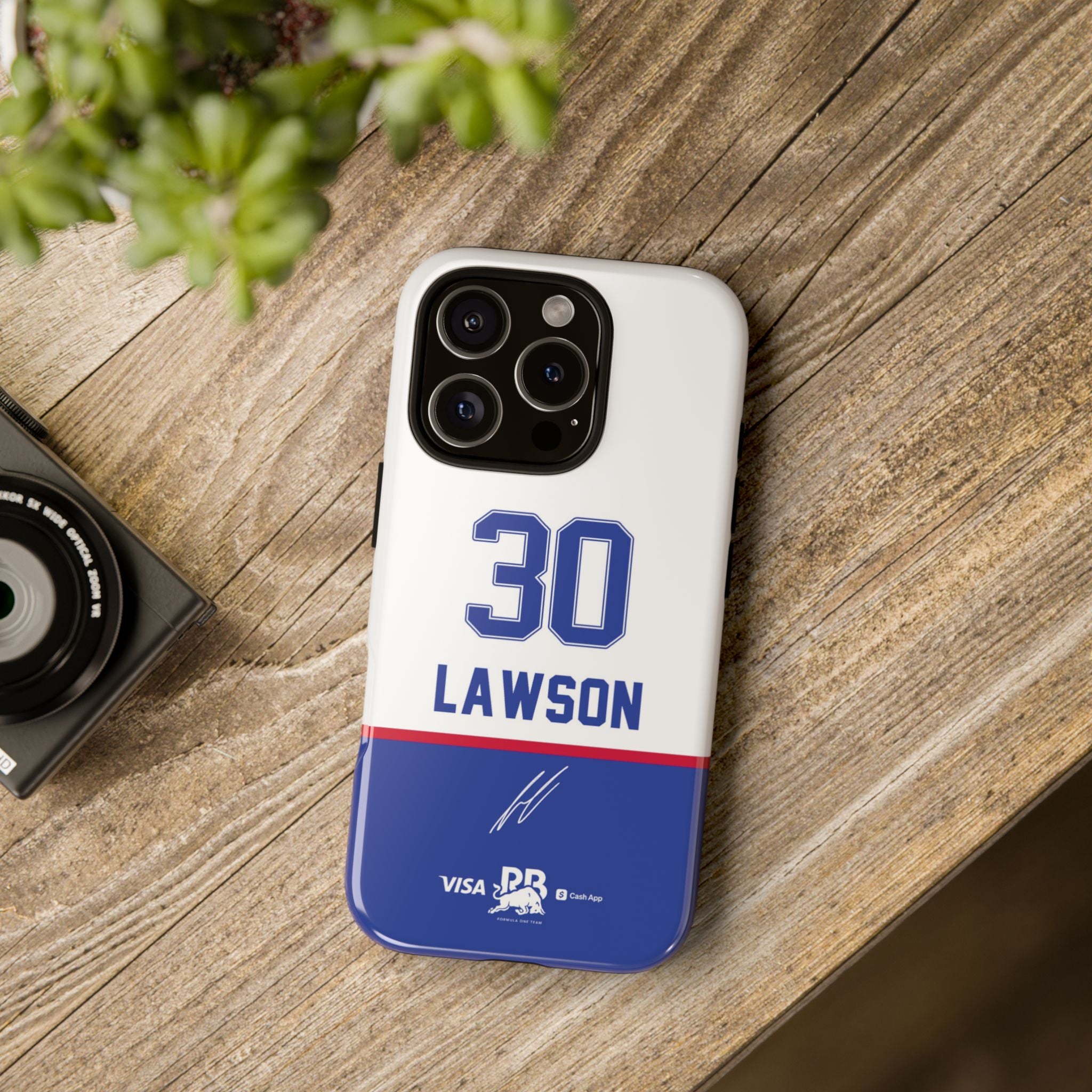 Liam Lawson 30 Visa Cash App RB F1 Phone Case, Racing Bulls 2025 Formula One, Tough Phone Case, iPhone Case, Google Pixel Case, Samsung Case