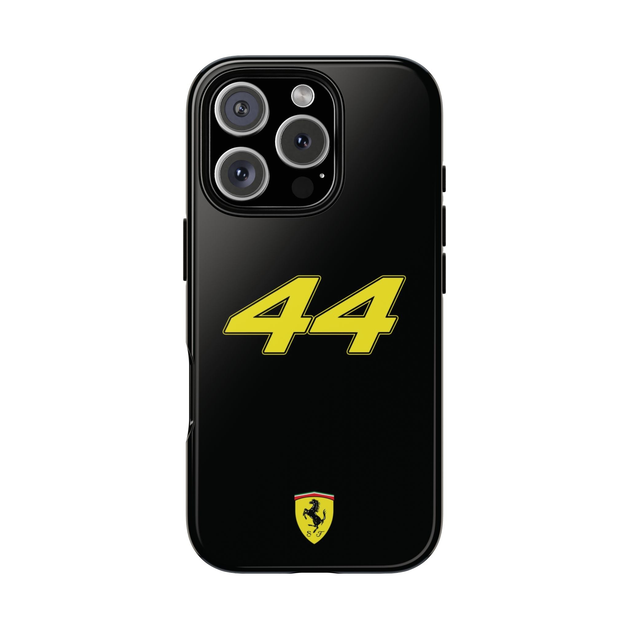 Lewis Hamilton 44 Yellow Black Ferrari F1 Tough Phone Case, Scuderia Ferrari Formula 1 Team, iPhone Case, Google Pixel Case, Samsung Case