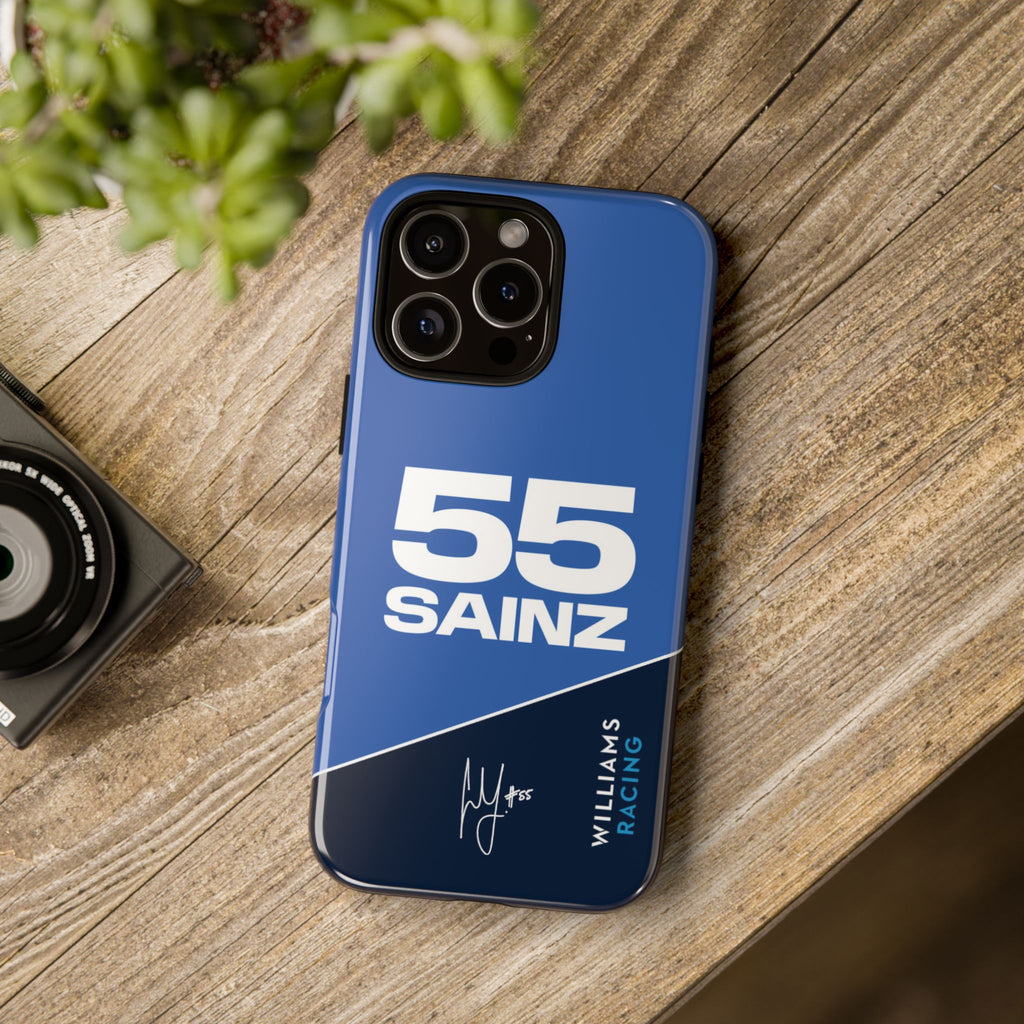 Carlos Sainz 55 Williams F1 Phone Case, Williams Racing, 2025 Formula One, Tough Phone Case, iPhone Case, Google Pixel Case, Samsung Case