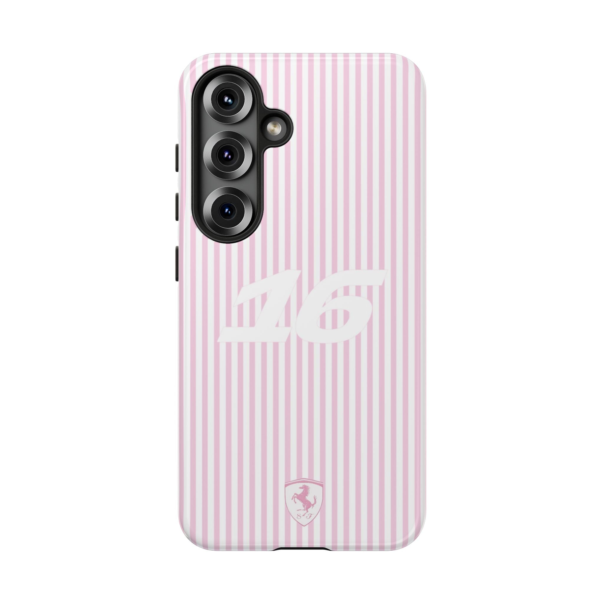 Charles Leclerc 16 Monaco Special Pink 2025 Ferrari F1 Tough Phone Case, Scuderia Ferrari Formula 1 Team, iPhone, Google Pixel, Samsung