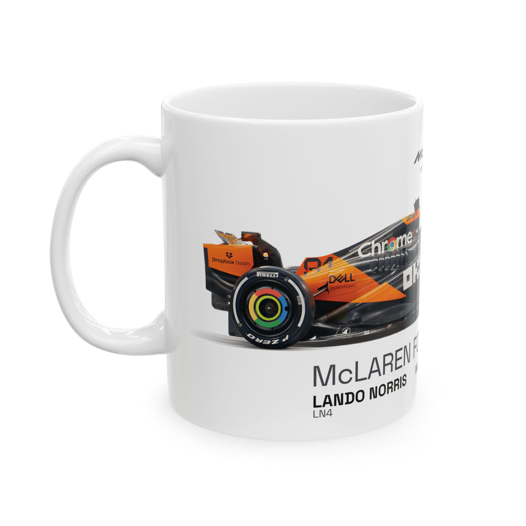 McLaren Formula 1 2025 Mug, McLaren F1 Team Mug, MCL39, Oscar Piastri, Lando Norris, F1 Coffee Cup, Racing Enthusiast, Gift Mug, F1 Merch