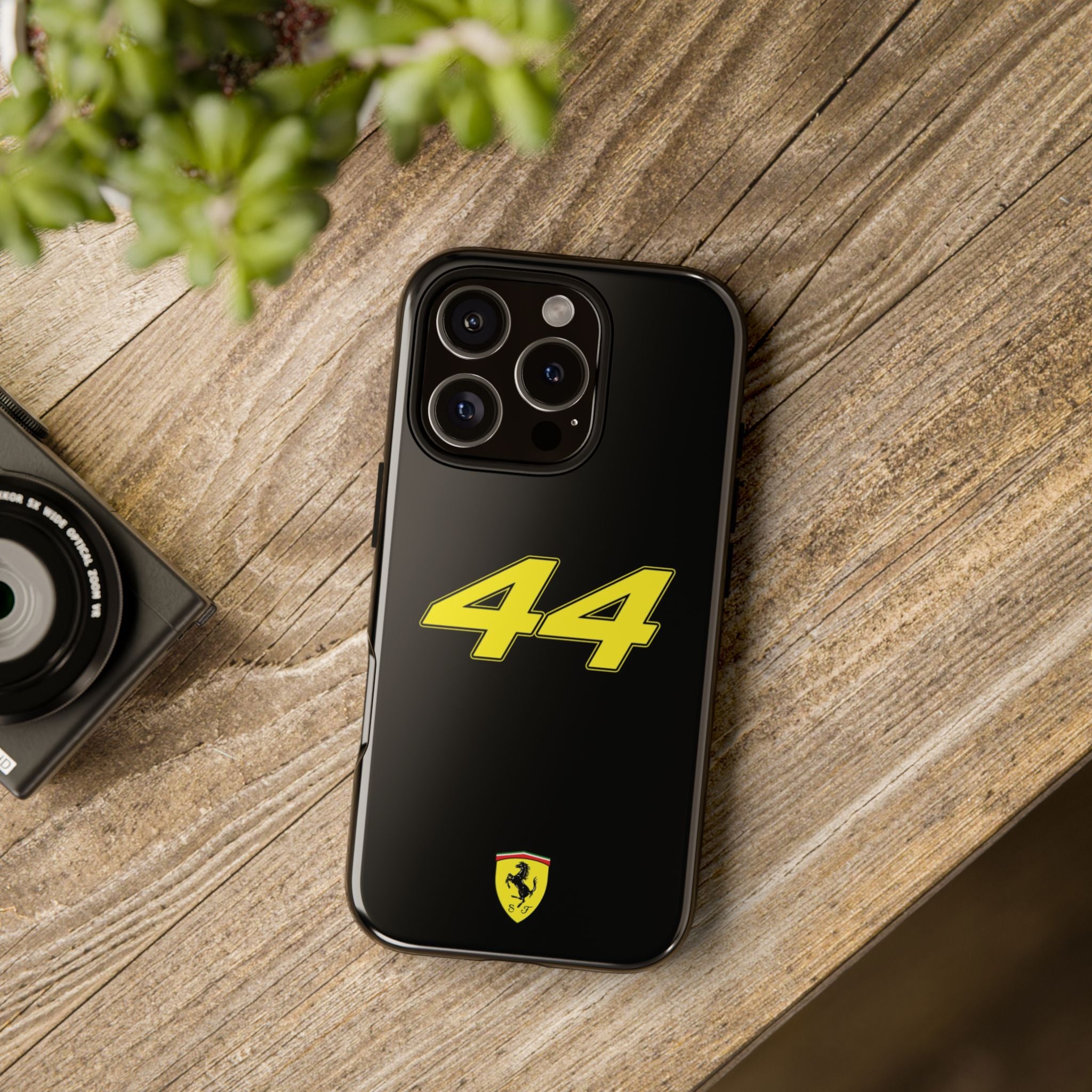 Lewis Hamilton 44 Yellow Black Ferrari F1 Tough Phone Case, Scuderia Ferrari Formula 1 Team, iPhone Case, Google Pixel Case, Samsung Case
