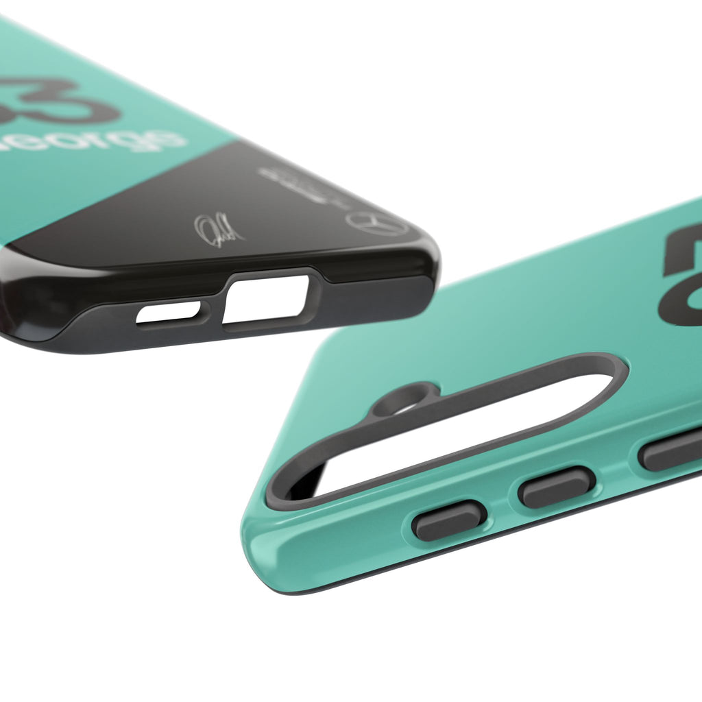 George Russell 63 Mercedes F1 Tough Phone Case, Mercedes AMG Formula 1 Team Phone Case, iPhone Case, Google Pixel Case, Samsung Case