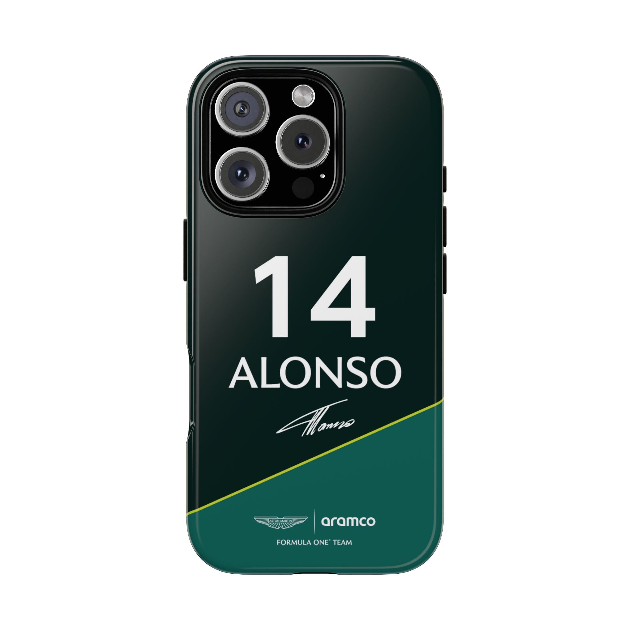 Fernando Alonso 14 Aston Martin F1 Phone Case, Aston Martin 2025 Formula One, Tough Phone Case, iPhone Case, Google Pixel Case, Samsung Case