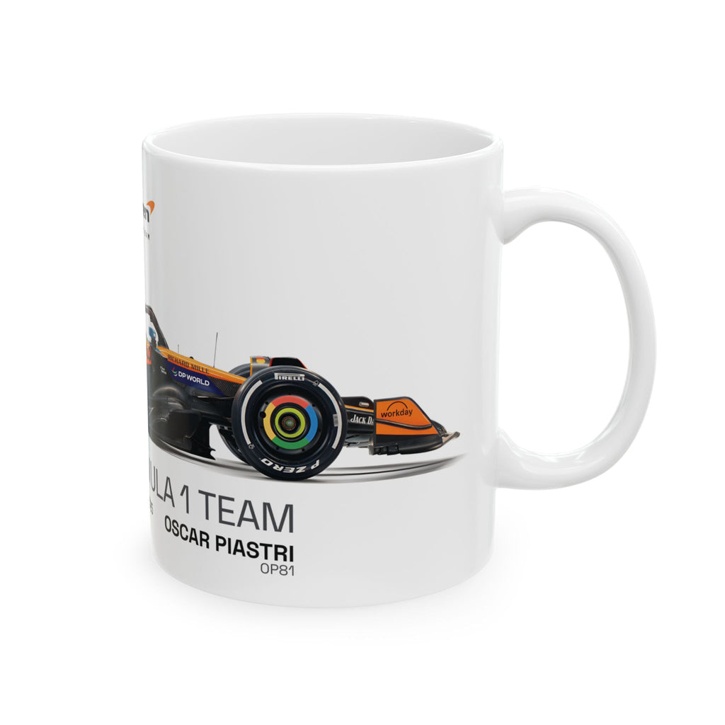 McLaren Formula 1 2025 Mug, McLaren F1 Team Mug, MCL39, Oscar Piastri, Lando Norris, F1 Coffee Cup, Racing Enthusiast, Gift Mug, F1 Merch
