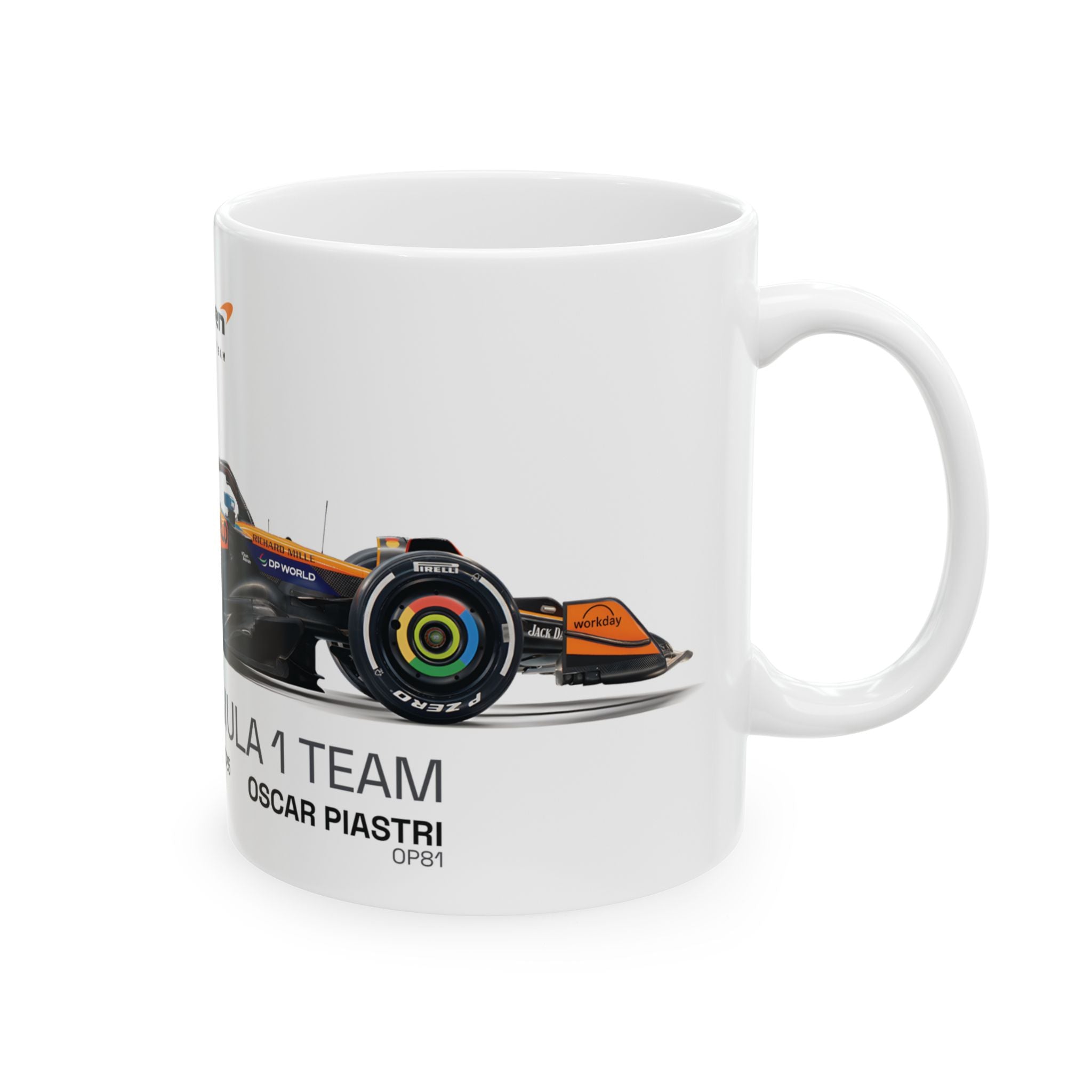 McLaren Formula 1 2025 Mug, McLaren F1 Team Mug, MCL39, Oscar Piastri, Lando Norris, F1 Coffee Cup, Racing Enthusiast, Gift Mug, F1 Merch