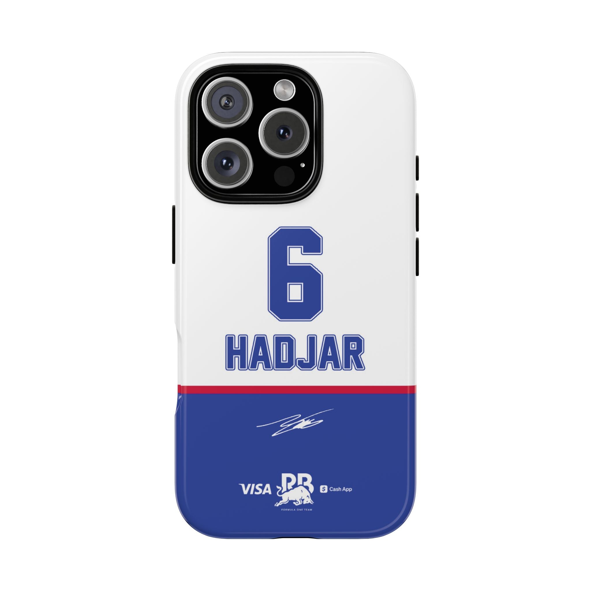 Isack Hadjar 6 Racing Bulls F1 Phone Case, VCARB 2025 Formula One, Tough Phone Case, iPhone Case, Google Pixel Case, Samsung Case