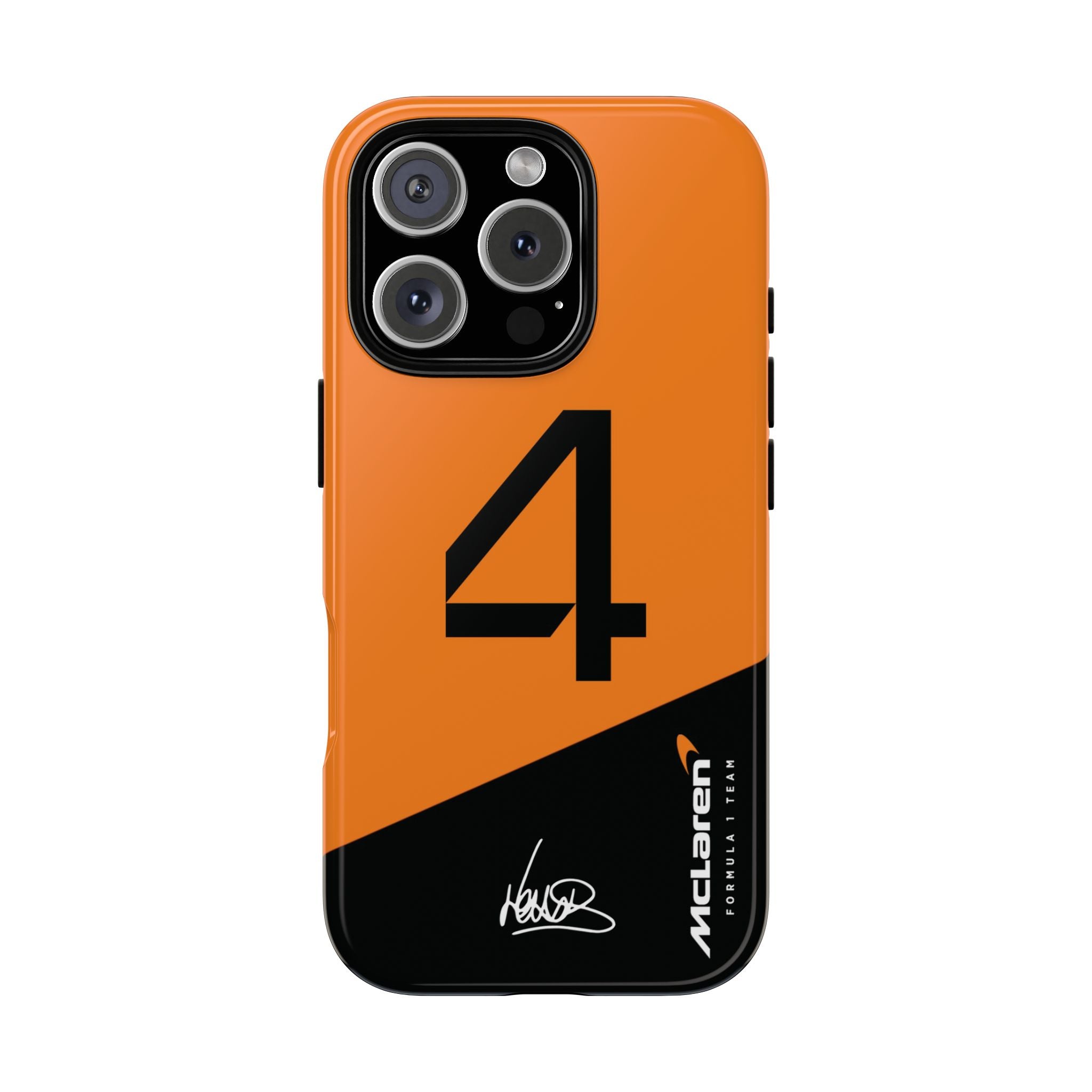 Lando Norris 4 McLaren F1 Phone Case, McLaren Formula 1 Team, 2025 McLaren Tough Phone Case, iPhone Case, Google Pixel Case, Samsung Case