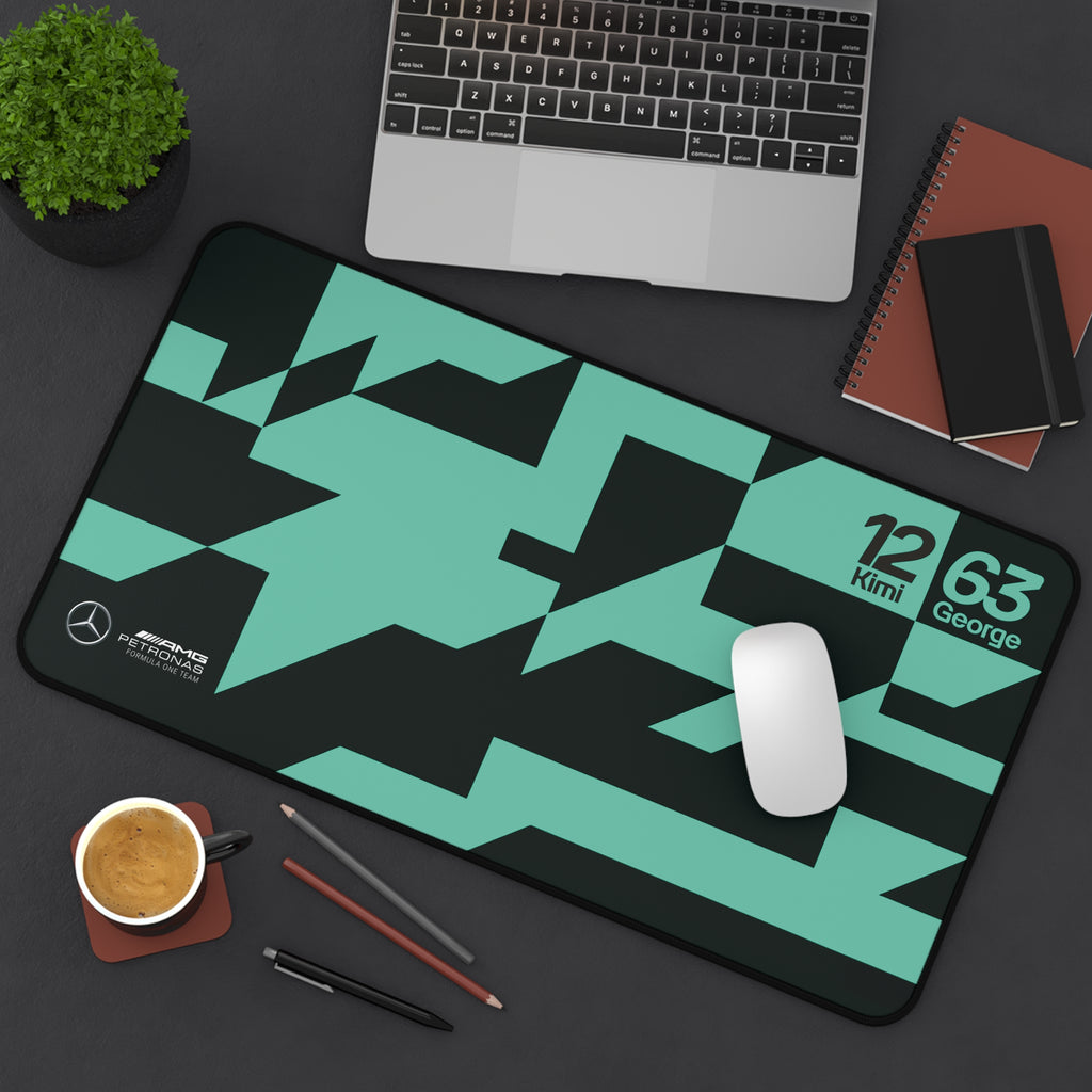 Mercedes AMG F1 Team Desk Mat, Mercedes Formula 1 Team, Kimi Antonelli 12, George Russell 63, Racing Gift, Gaming Mouse Pad, F1 Office Decor