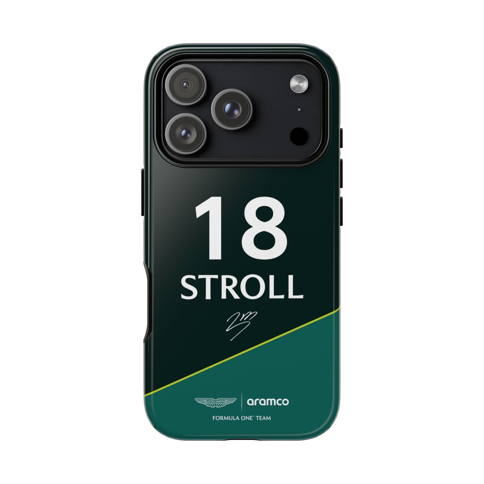 Lance Stroll 18 Aston Martin F1 Phone Case, Aston Martin 2025 Formula One, Tough Phone Case, iPhone Case, Google Pixel Case, Samsung Case