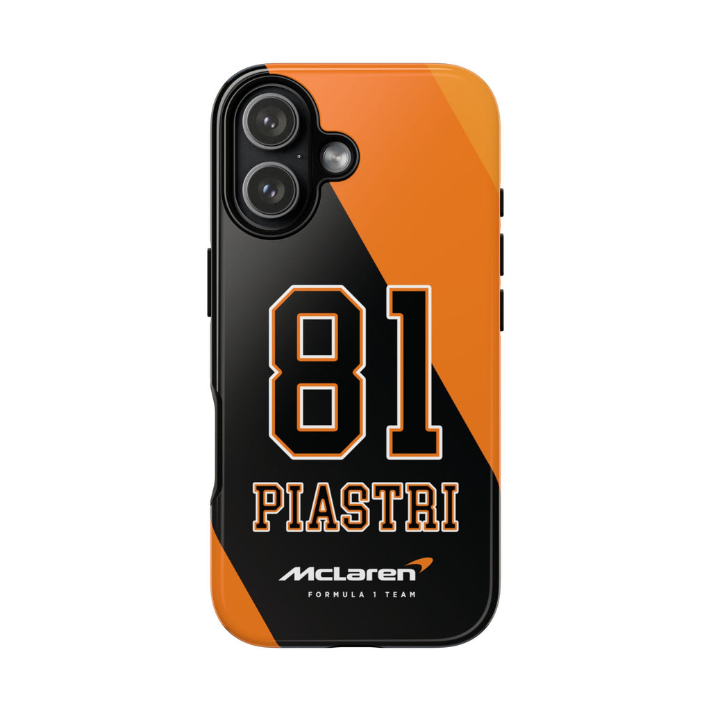 McLaren F1 Oscar Piastri 81 Tough Phone Case, McLaren Formula 1 Team, 2025 McLaren Phone Case, iPhone Case, Google Pixel Case, Samsung Case