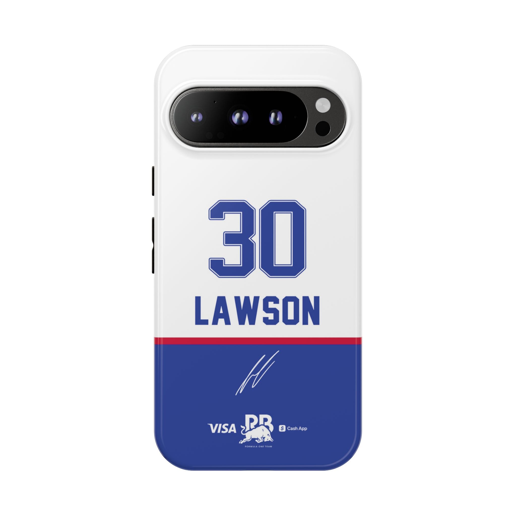 Liam Lawson 30 Visa Cash App RB F1 Phone Case, Racing Bulls 2025 Formula One, Tough Phone Case, iPhone Case, Google Pixel Case, Samsung Case
