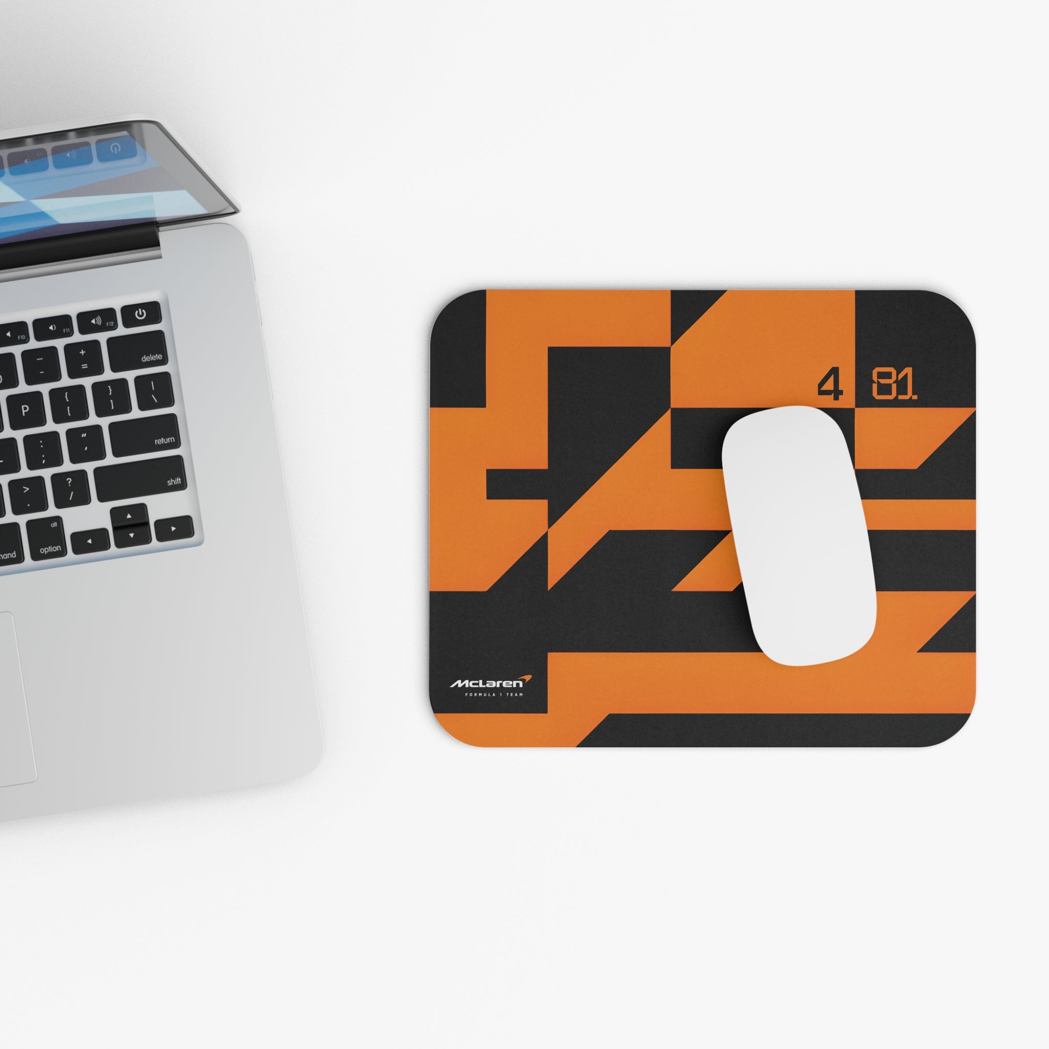 McLaren Formula 1 Team Mouse Pad, McLaren 2025 F1 Team, Papaya Rectangle Desk Mat for F1 Fans, Oscar Piastri 81 Lando Norris 4 Desk Mat