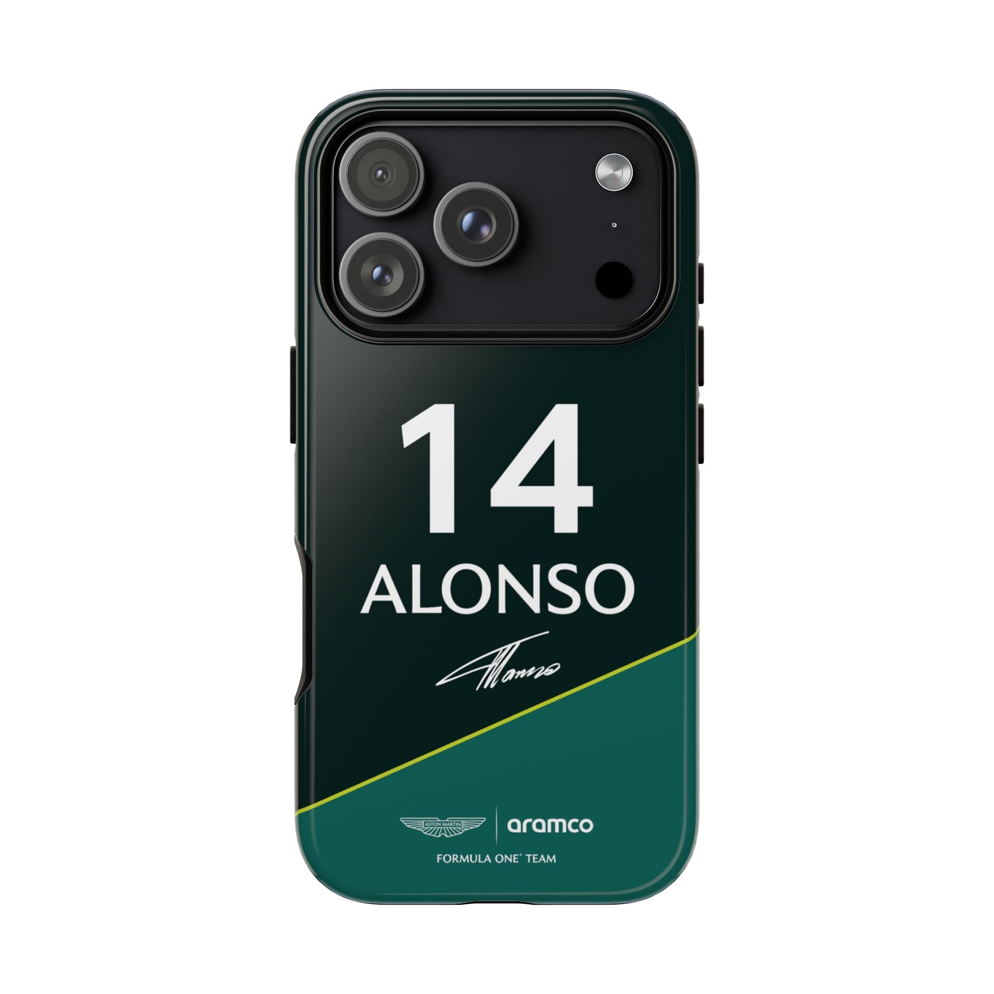 Fernando Alonso 14 Aston Martin F1 Phone Case, Aston Martin 2025 Formula One, Tough Phone Case, iPhone Case, Google Pixel Case, Samsung Case