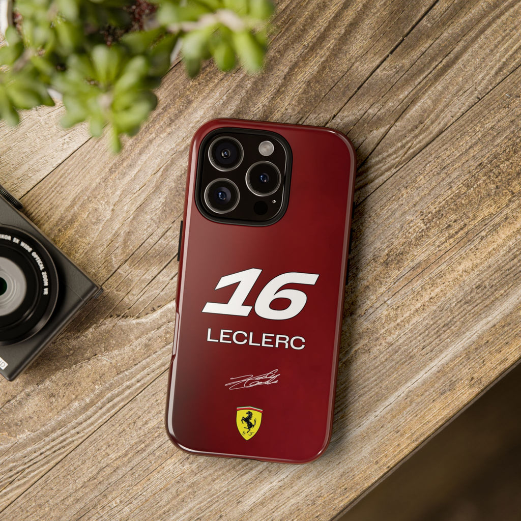 Charles Leclerc 16 Ferrari F1 Tough Phone Case, Scuderia Ferrari Formula 1 Team Phone Case, iPhone Case, Google Pixel Case, Samsung Case