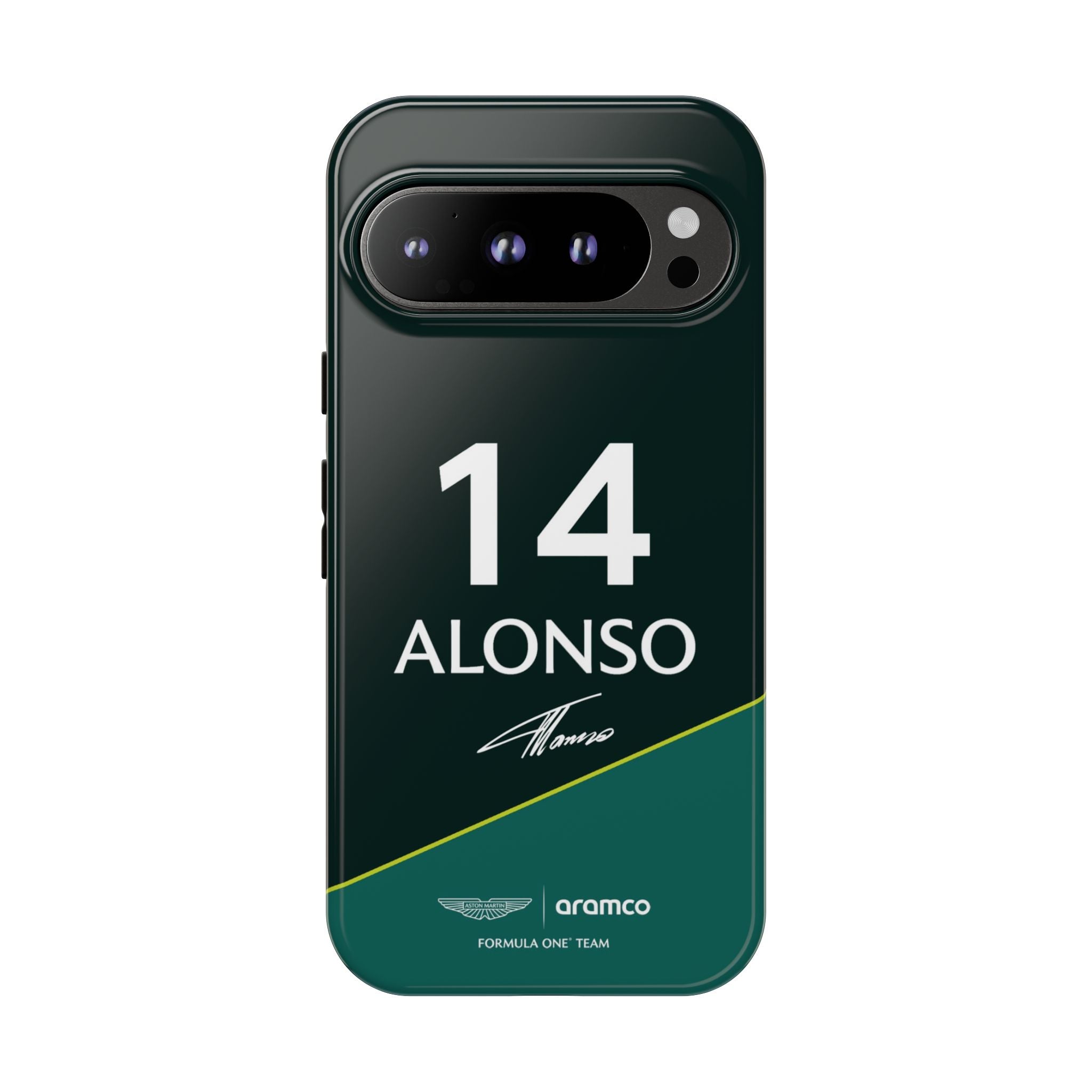 Fernando Alonso 14 Aston Martin F1 Phone Case, Aston Martin 2025 Formula One, Tough Phone Case, iPhone Case, Google Pixel Case, Samsung Case