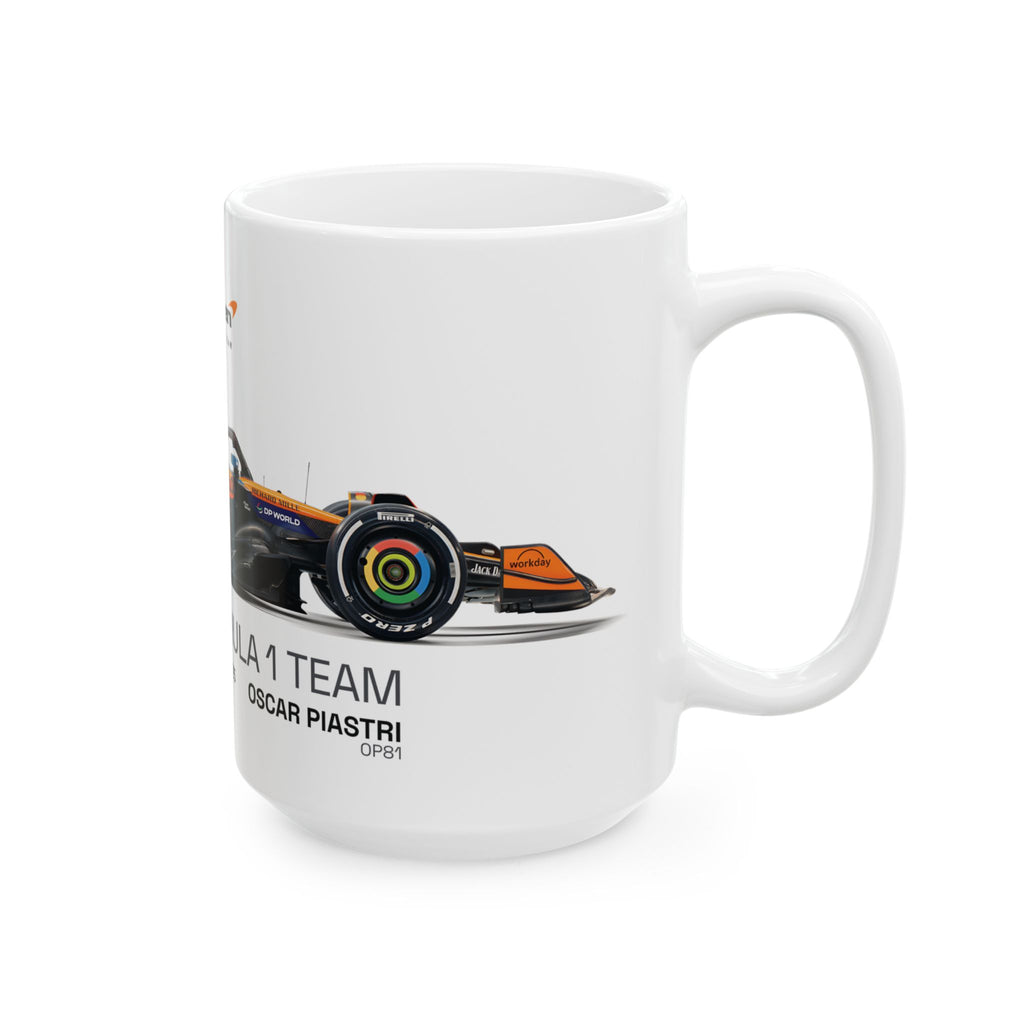 McLaren Formula 1 2025 Mug, McLaren F1 Team Mug, MCL39, Oscar Piastri, Lando Norris, F1 Coffee Cup, Racing Enthusiast, Gift Mug, F1 Merch