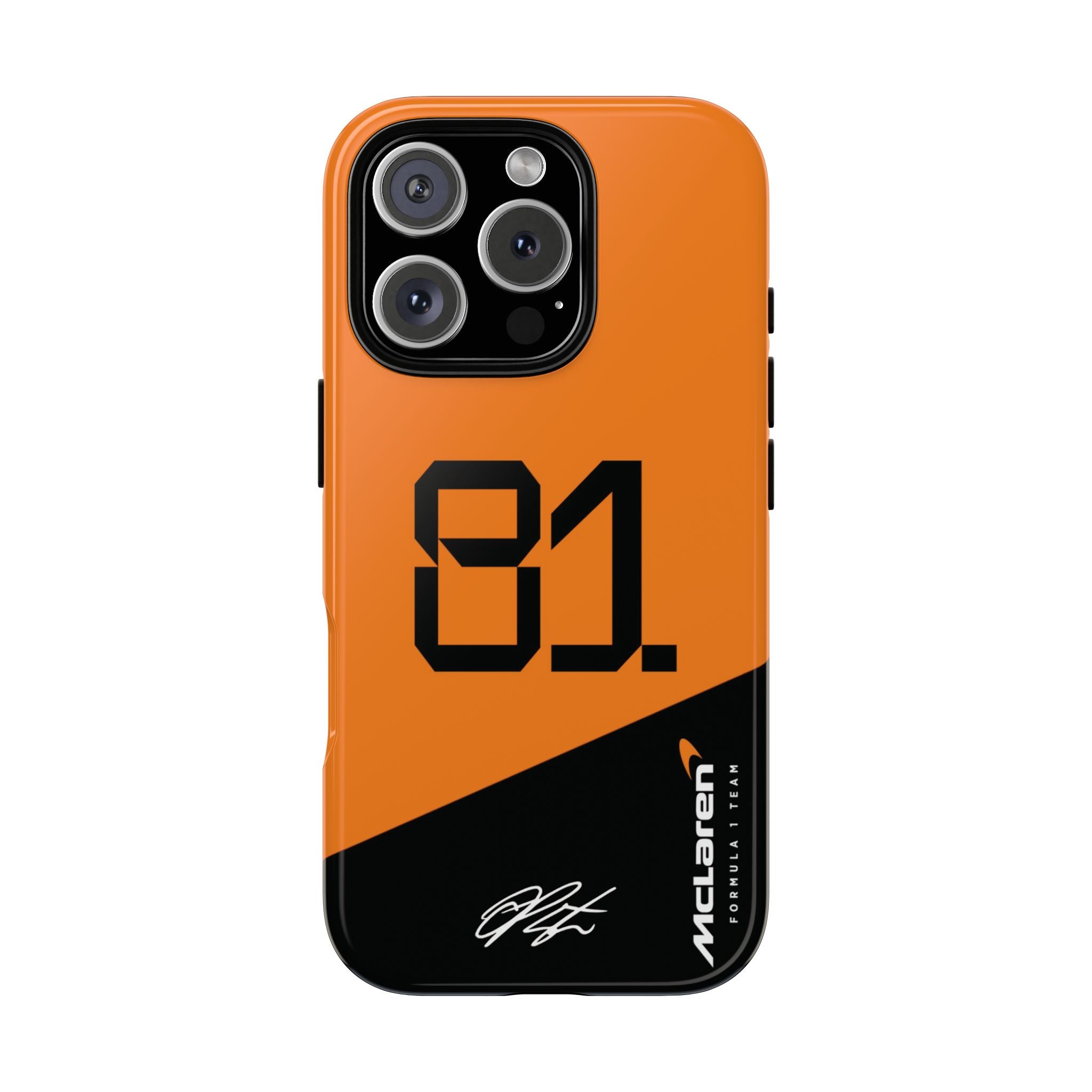 Oscar Piastri 81 McLaren F1 Tough Phone Case, McLaren Formula 1 Team, 2025 McLaren Phone Case, iPhone Case, Google Pixel Case, Samsung Case