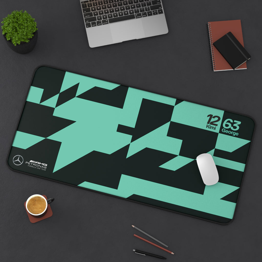 Mercedes AMG F1 Team Desk Mat, Mercedes Formula 1 Team, Kimi Antonelli 12, George Russell 63, Racing Gift, Gaming Mouse Pad, F1 Office Decor