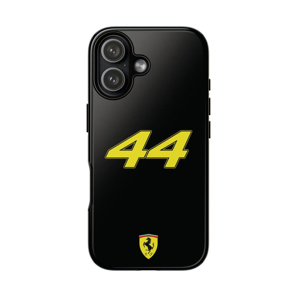 Lewis Hamilton 44 Yellow Black Ferrari F1 Tough Phone Case, Scuderia Ferrari Formula 1 Team, iPhone Case, Google Pixel Case, Samsung Case