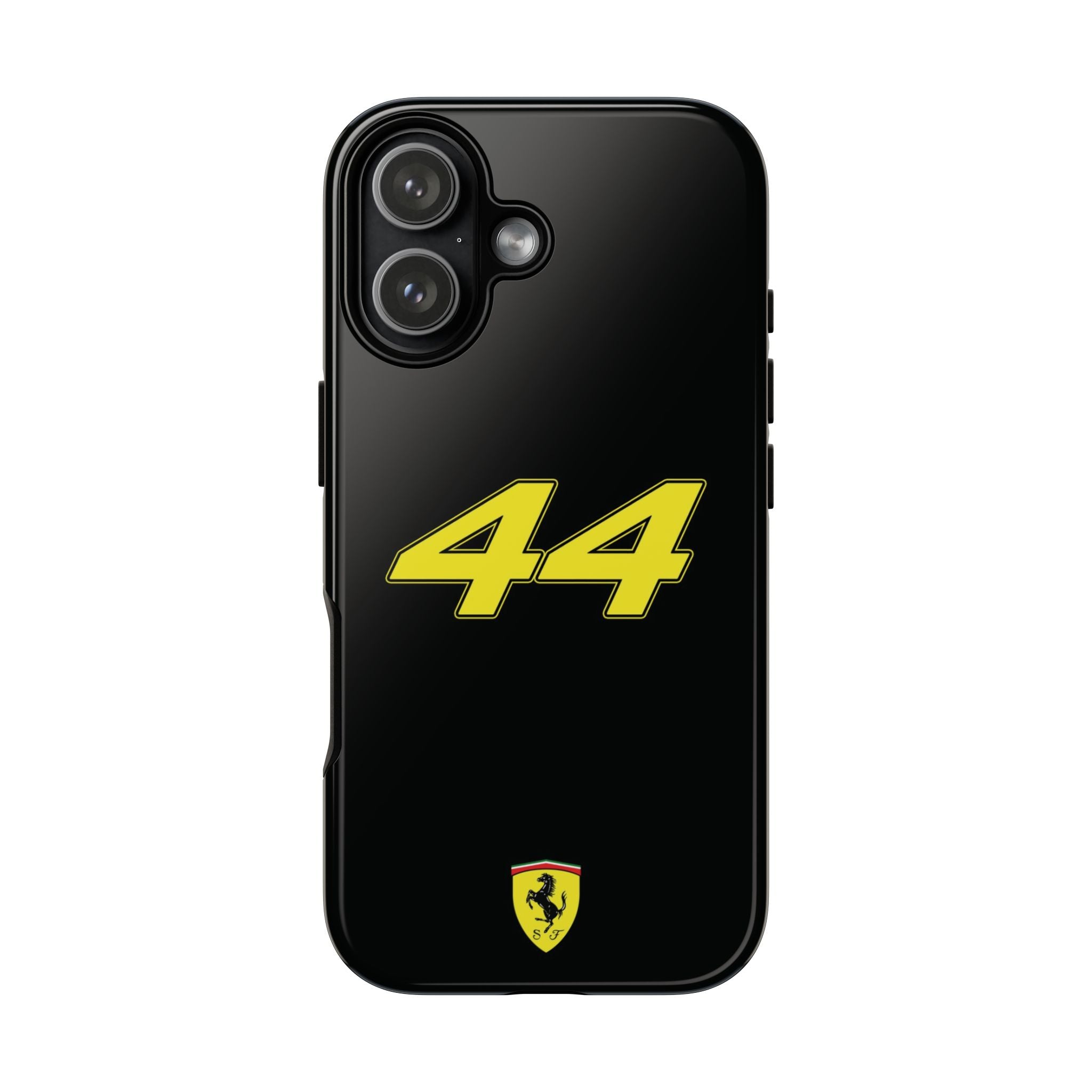 Lewis Hamilton 44 Yellow Black Ferrari F1 Tough Phone Case, Scuderia Ferrari Formula 1 Team, iPhone Case, Google Pixel Case, Samsung Case