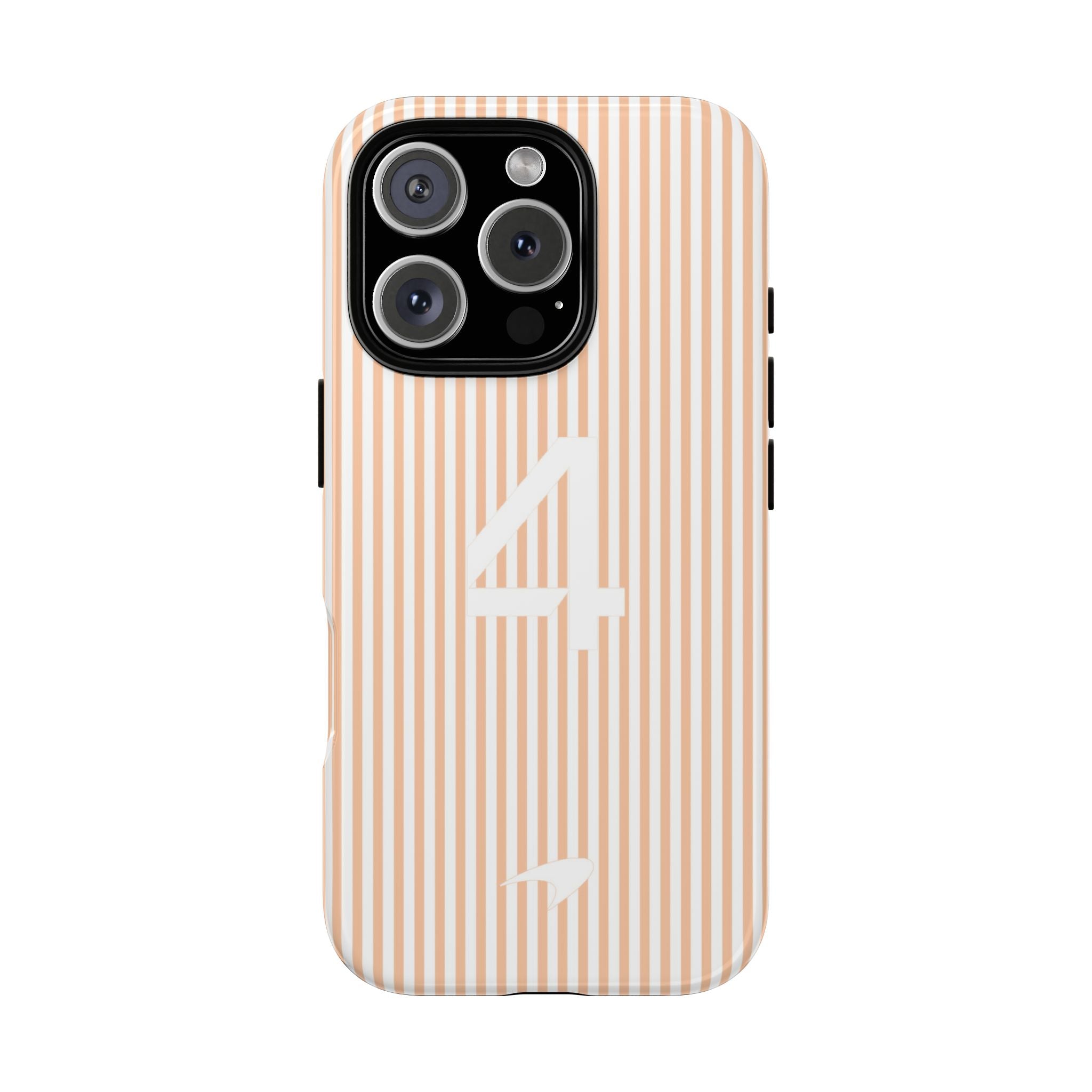 Lando Norris LN4 Striped 4 McLaren F1 Tough Phone Case, McLaren Formula 1 Team Phone Case iPhone Case Google Pixel Case Samsung Case