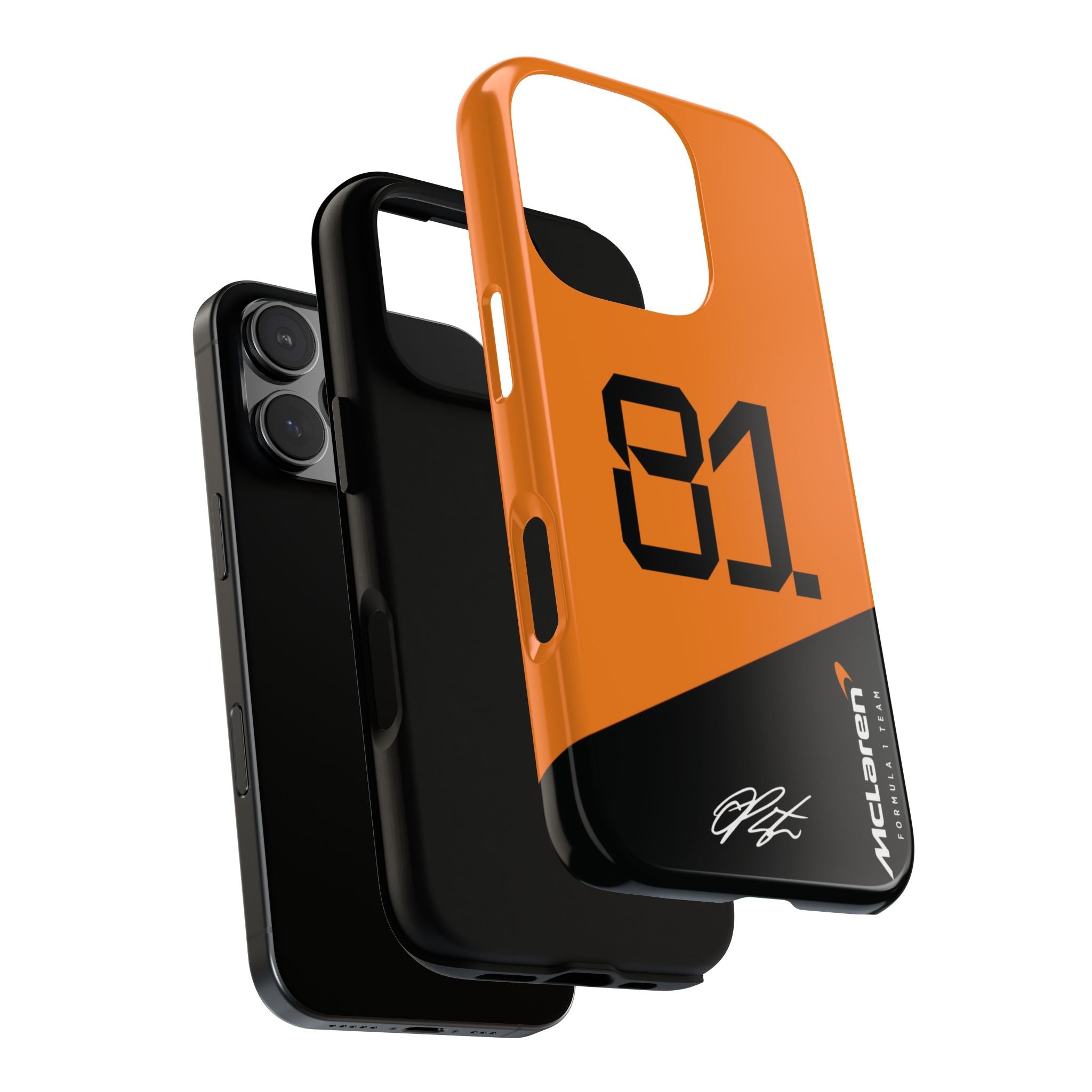 Oscar Piastri 81 McLaren F1 Tough Phone Case, McLaren Formula 1 Team, 2025 McLaren Phone Case, iPhone Case, Google Pixel Case, Samsung Case