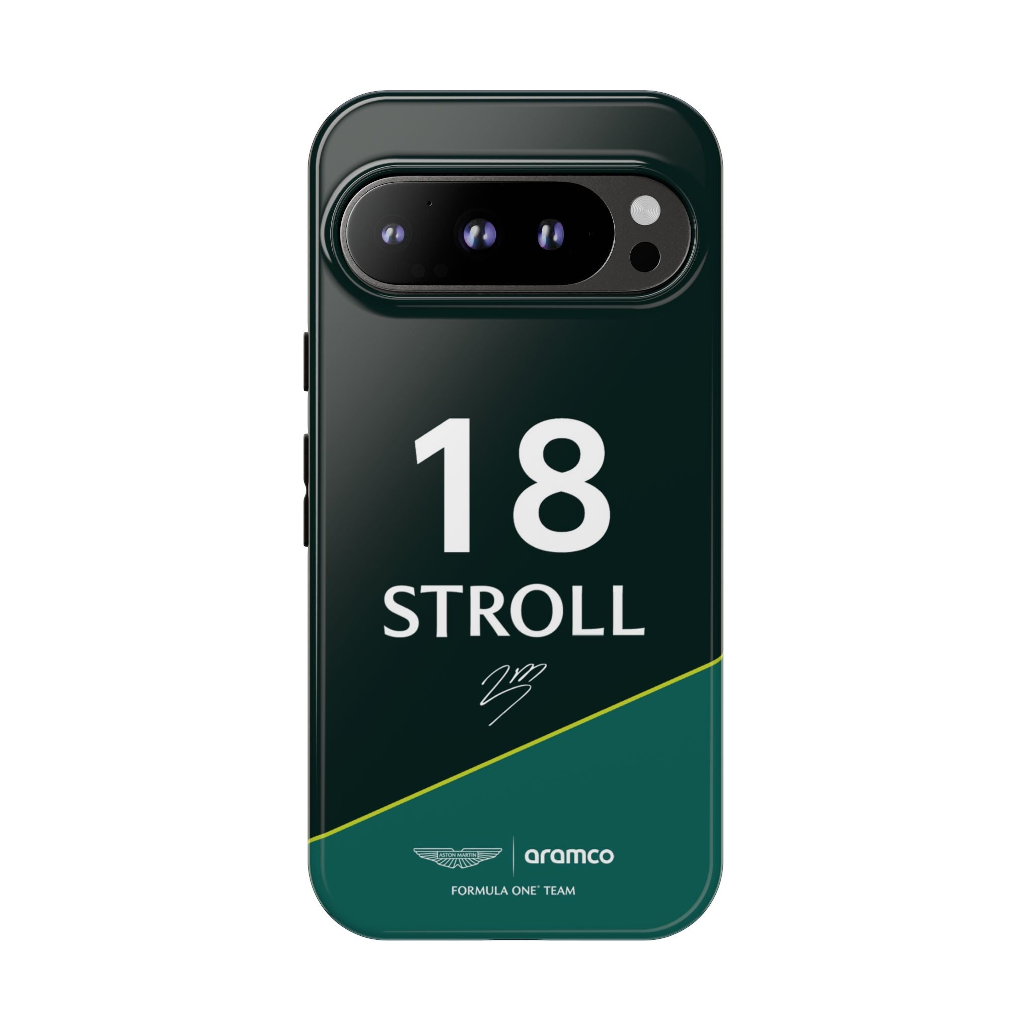 Lance Stroll 18 Aston Martin F1 Phone Case, Aston Martin 2025 Formula One, Tough Phone Case, iPhone Case, Google Pixel Case, Samsung Case