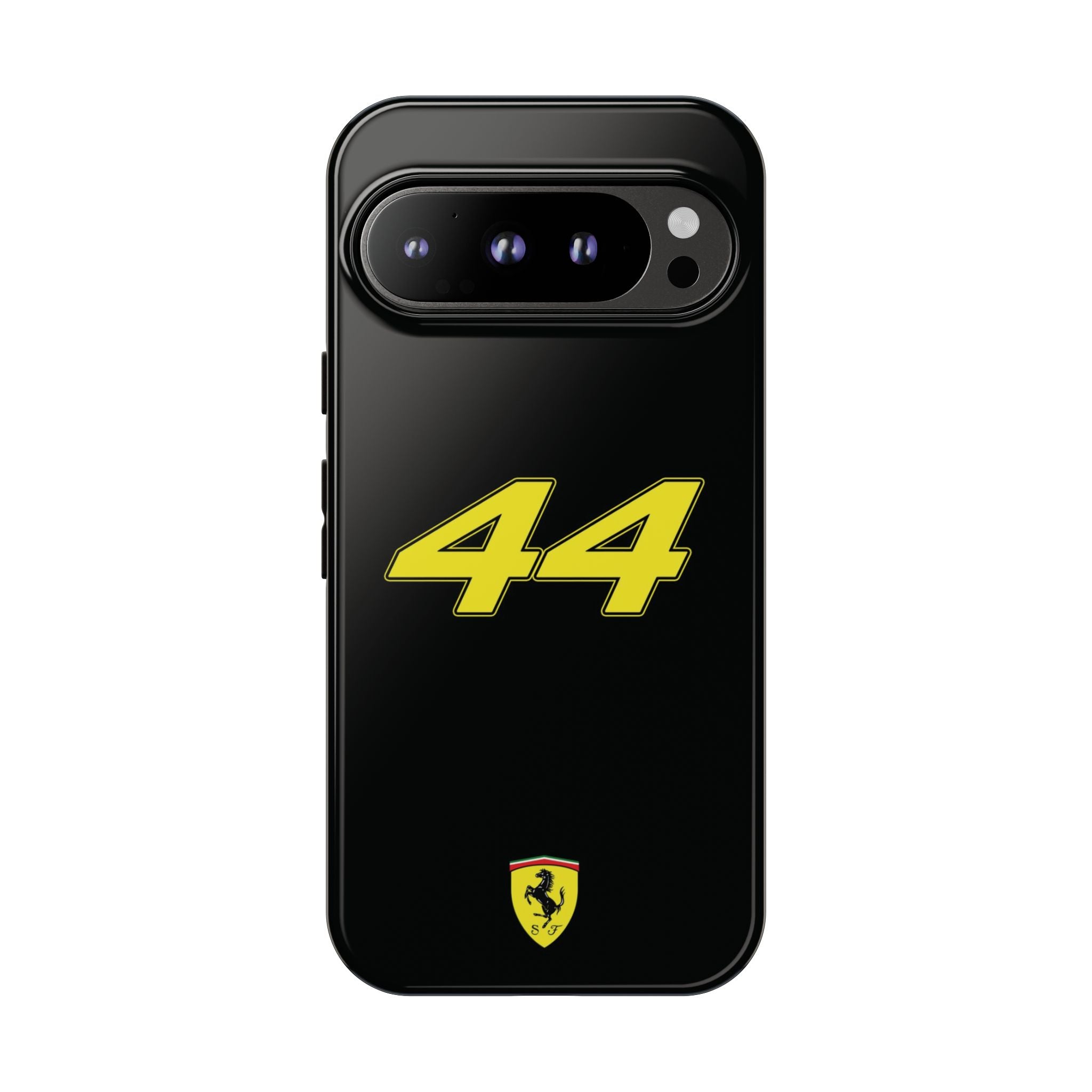Lewis Hamilton 44 Yellow Black Ferrari F1 Tough Phone Case, Scuderia Ferrari Formula 1 Team, iPhone Case, Google Pixel Case, Samsung Case