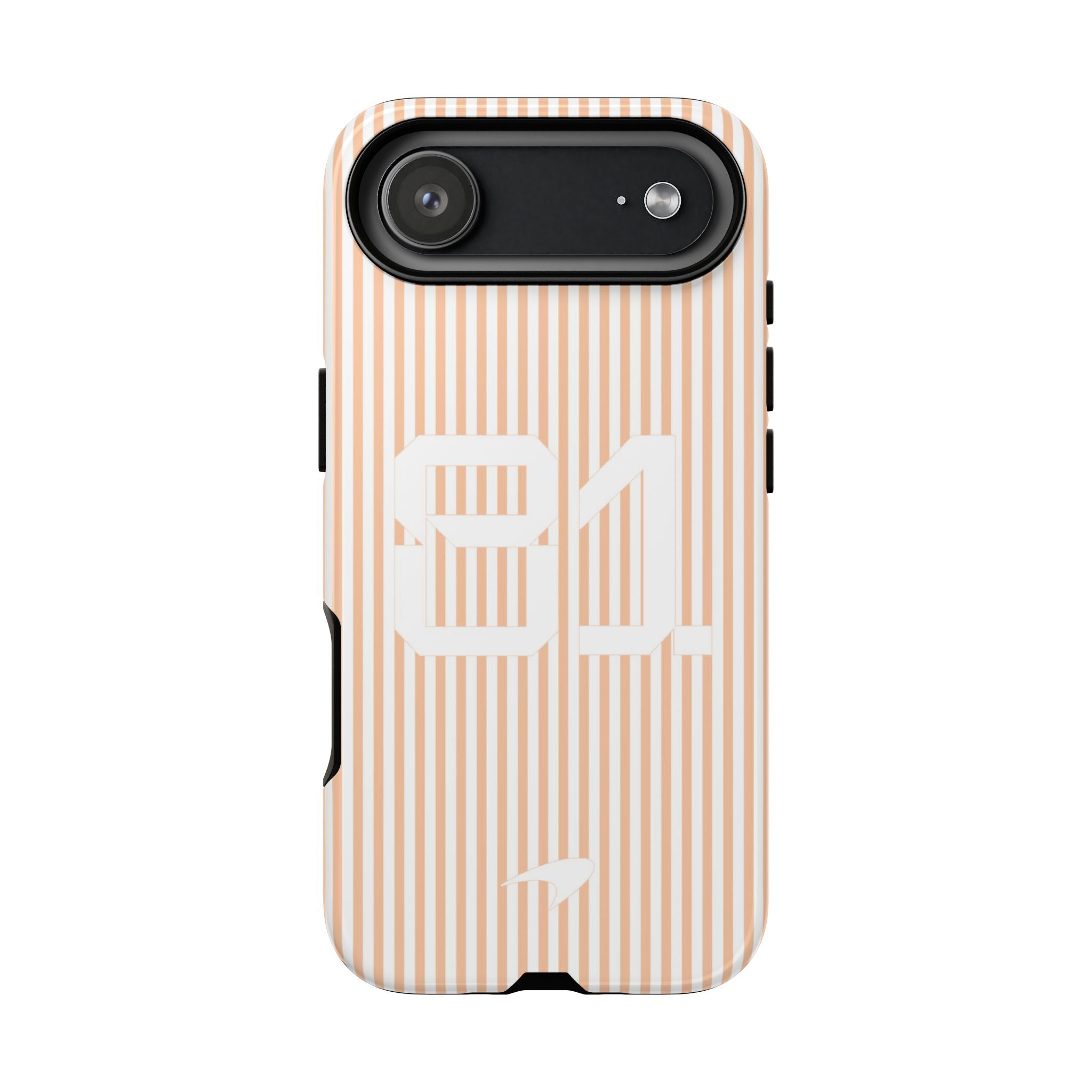 Oscar Piastri 81 Striped McLaren F1 Tough Phone Case, McLaren Formula 1 Team, McLaren Phone Case, iPhone Case Google Pixel Case Samsung Case