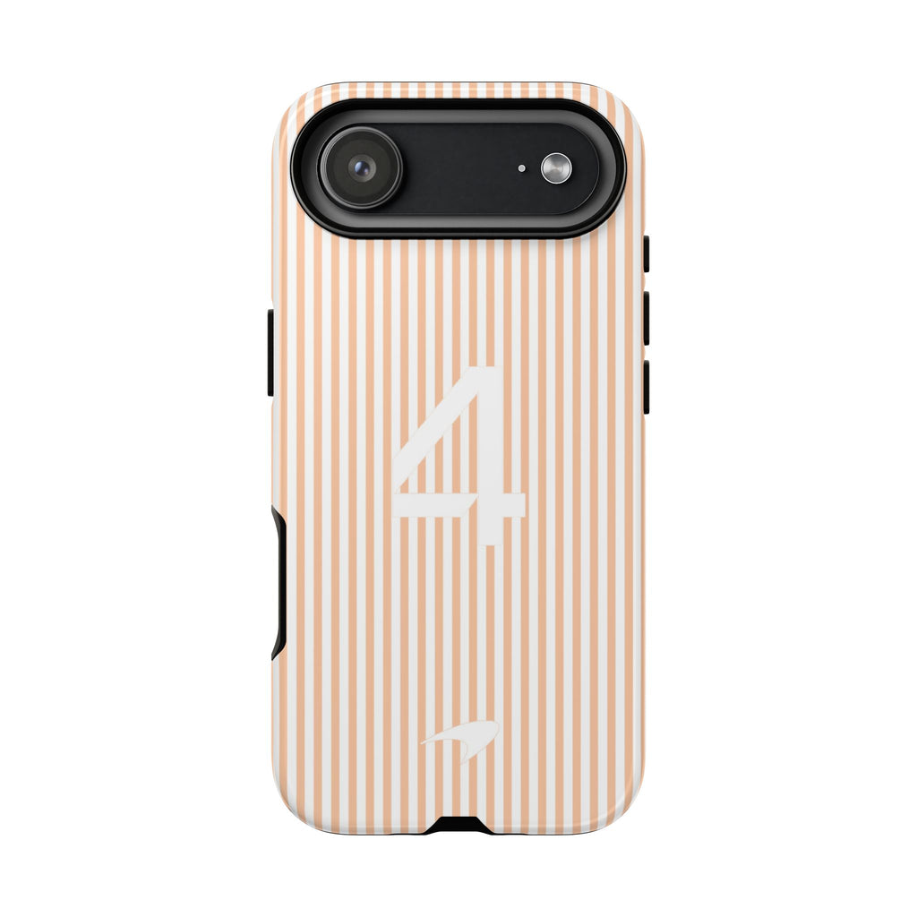 Lando Norris LN4 Striped 4 McLaren F1 Tough Phone Case, McLaren Formula 1 Team Phone Case iPhone Case Google Pixel Case Samsung Case
