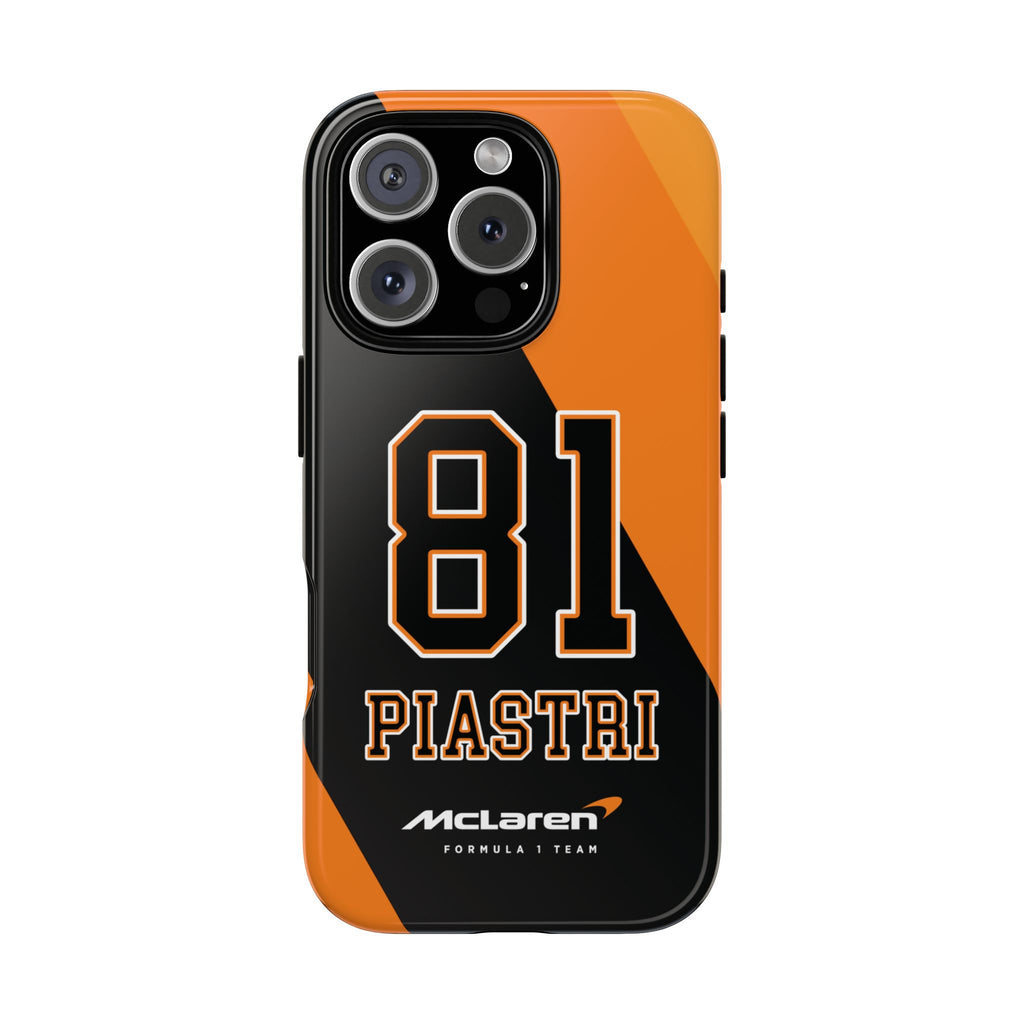 McLaren F1 Oscar Piastri 81 Tough Phone Case, McLaren Formula 1 Team, 2025 McLaren Phone Case, iPhone Case, Google Pixel Case, Samsung Case