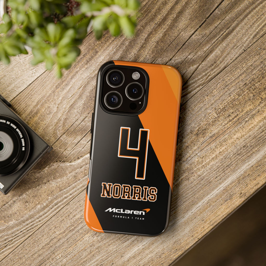 Lando Norris McLaren F1 4 Tough Phone Case, McLaren Formula 1 Team, 2025 McLaren Phone Case, iPhone Case, Google Pixel Case, Samsung Case