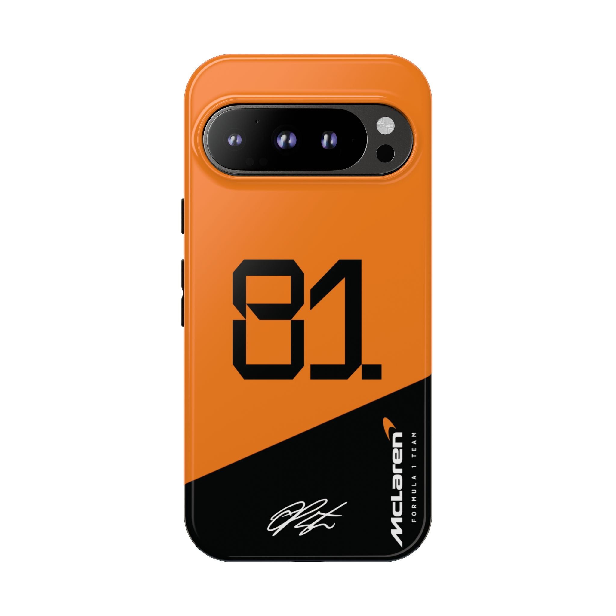 Oscar Piastri 81 McLaren F1 Tough Phone Case, McLaren Formula 1 Team, 2025 McLaren Phone Case, iPhone Case, Google Pixel Case, Samsung Case