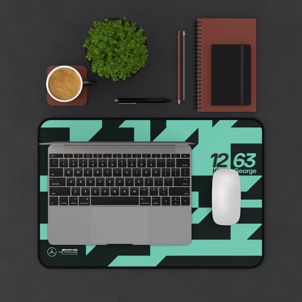 Mercedes AMG F1 Team Desk Mat, Mercedes Formula 1 Team, Kimi Antonelli 12, George Russell 63, Racing Gift, Gaming Mouse Pad, F1 Office Decor