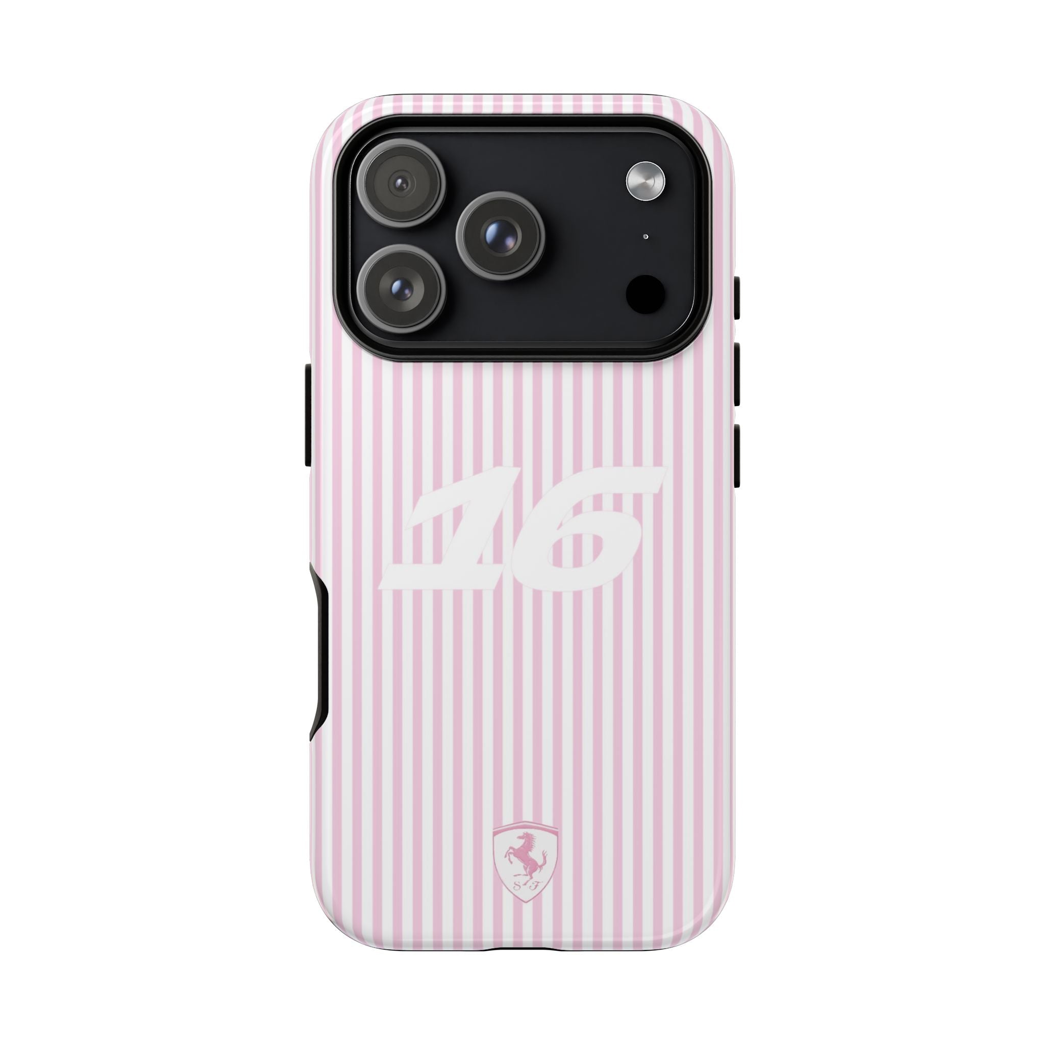 Charles Leclerc 16 Monaco Special Pink 2025 Ferrari F1 Tough Phone Case, Scuderia Ferrari Formula 1 Team, iPhone, Google Pixel, Samsung