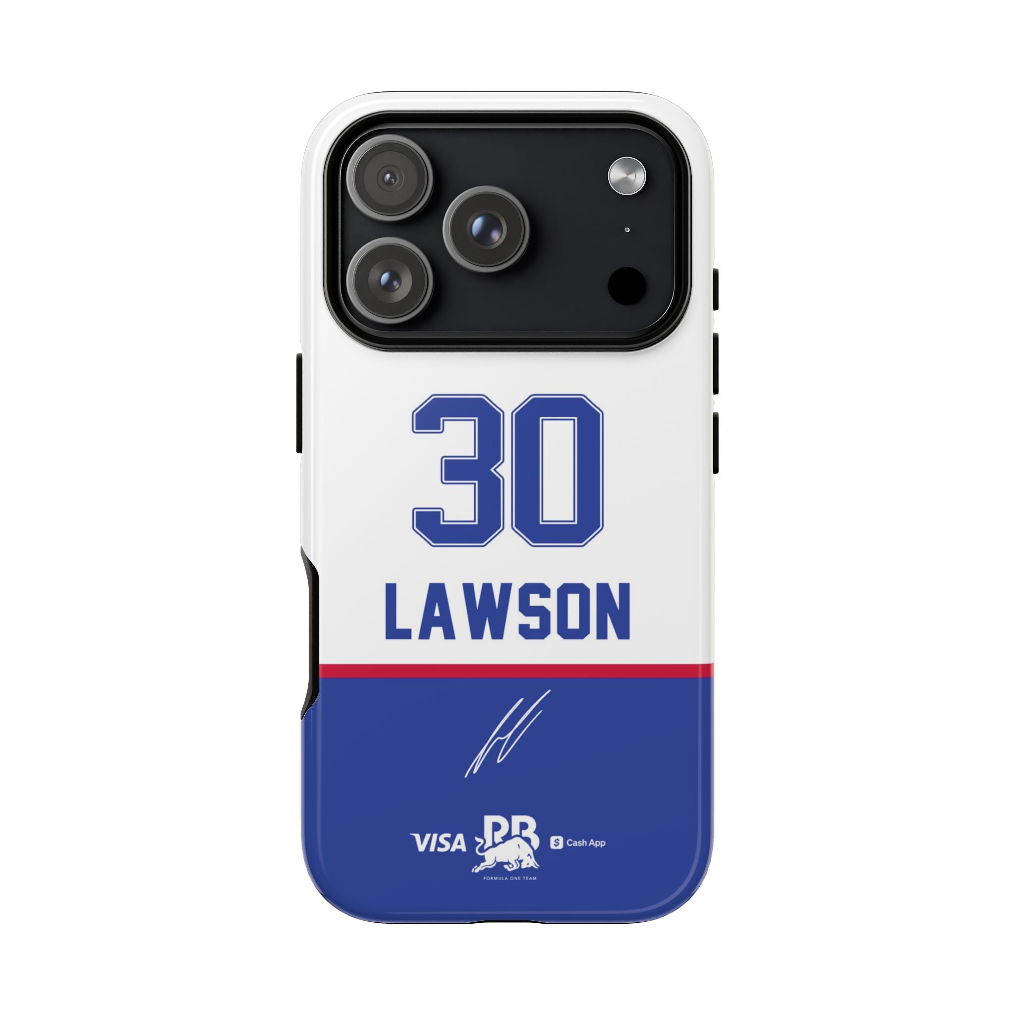 Liam Lawson 30 Visa Cash App RB F1 Phone Case, Racing Bulls 2025 Formula One, Tough Phone Case, iPhone Case, Google Pixel Case, Samsung Case