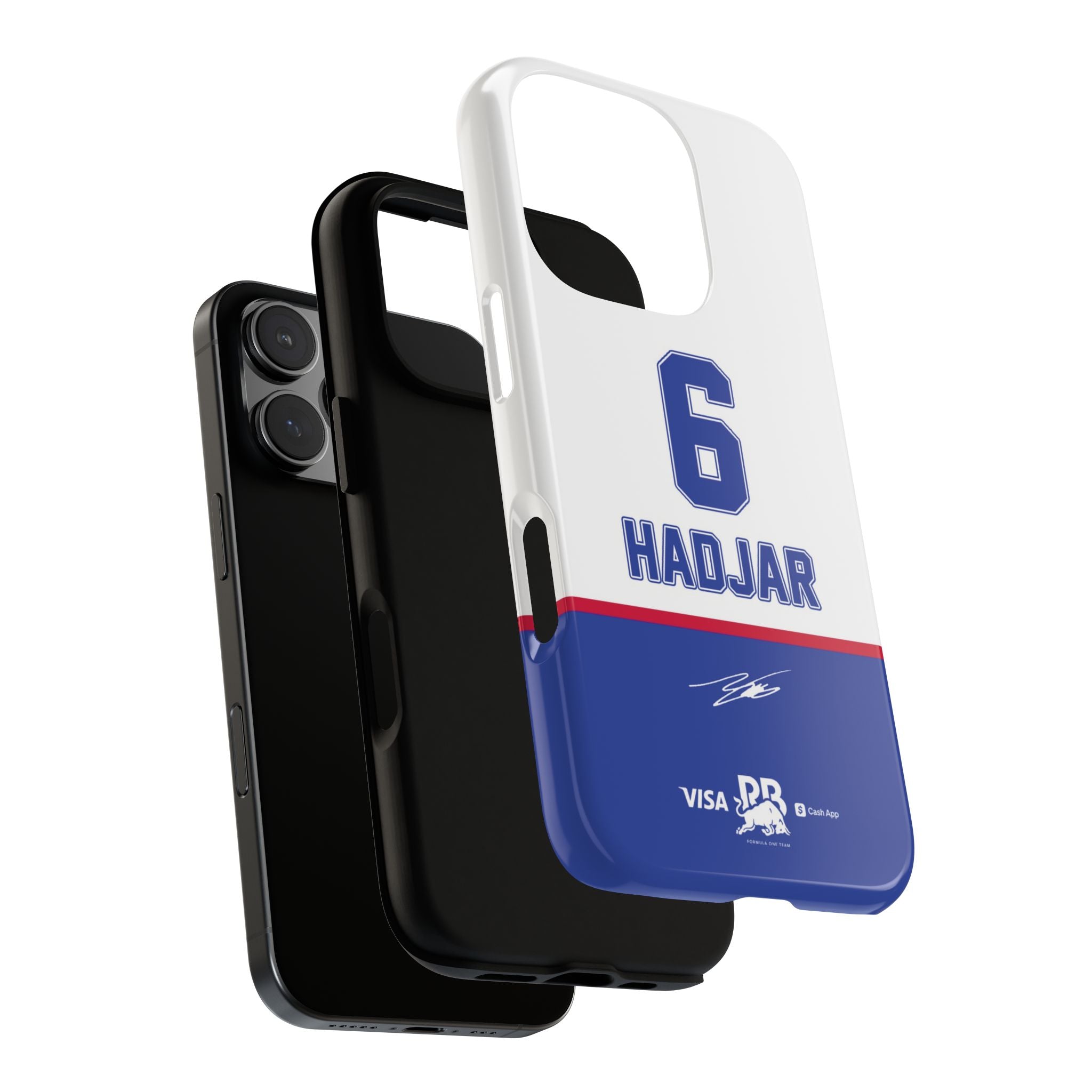 Isack Hadjar 6 Racing Bulls F1 Phone Case, VCARB 2025 Formula One, Tough Phone Case, iPhone Case, Google Pixel Case, Samsung Case