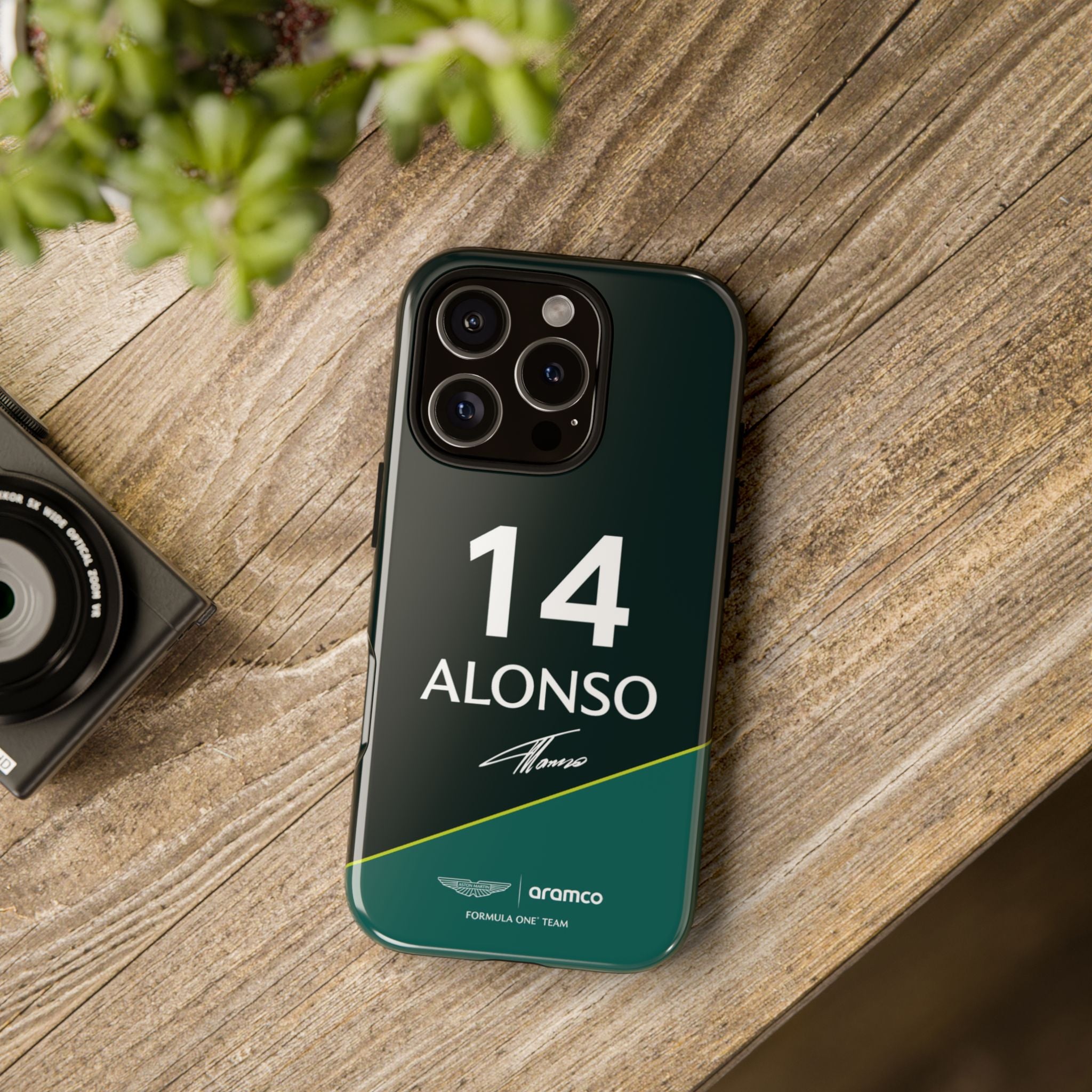 Fernando Alonso 14 Aston Martin F1 Phone Case, Aston Martin 2025 Formula One, Tough Phone Case, iPhone Case, Google Pixel Case, Samsung Case