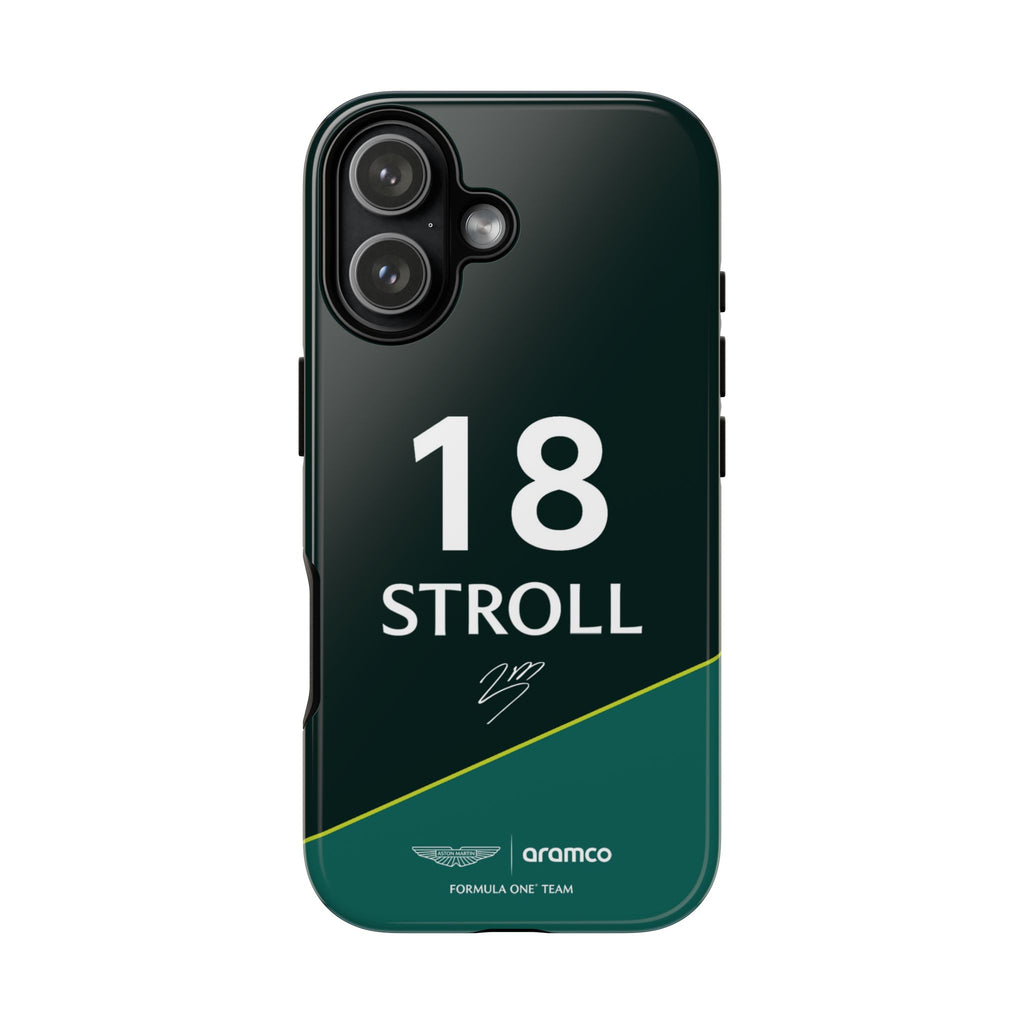 Lance Stroll 18 Aston Martin F1 Phone Case, Aston Martin 2025 Formula One, Tough Phone Case, iPhone Case, Google Pixel Case, Samsung Case
