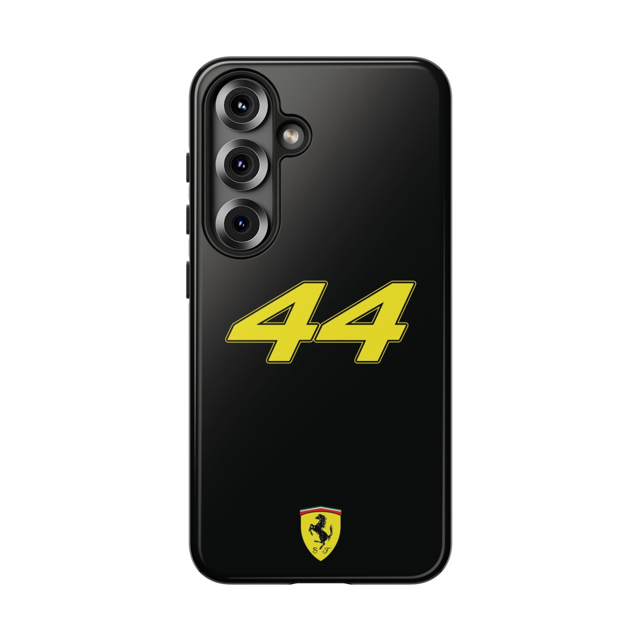 Lewis Hamilton 44 Yellow Black Ferrari F1 Tough Phone Case, Scuderia Ferrari Formula 1 Team, iPhone Case, Google Pixel Case, Samsung Case